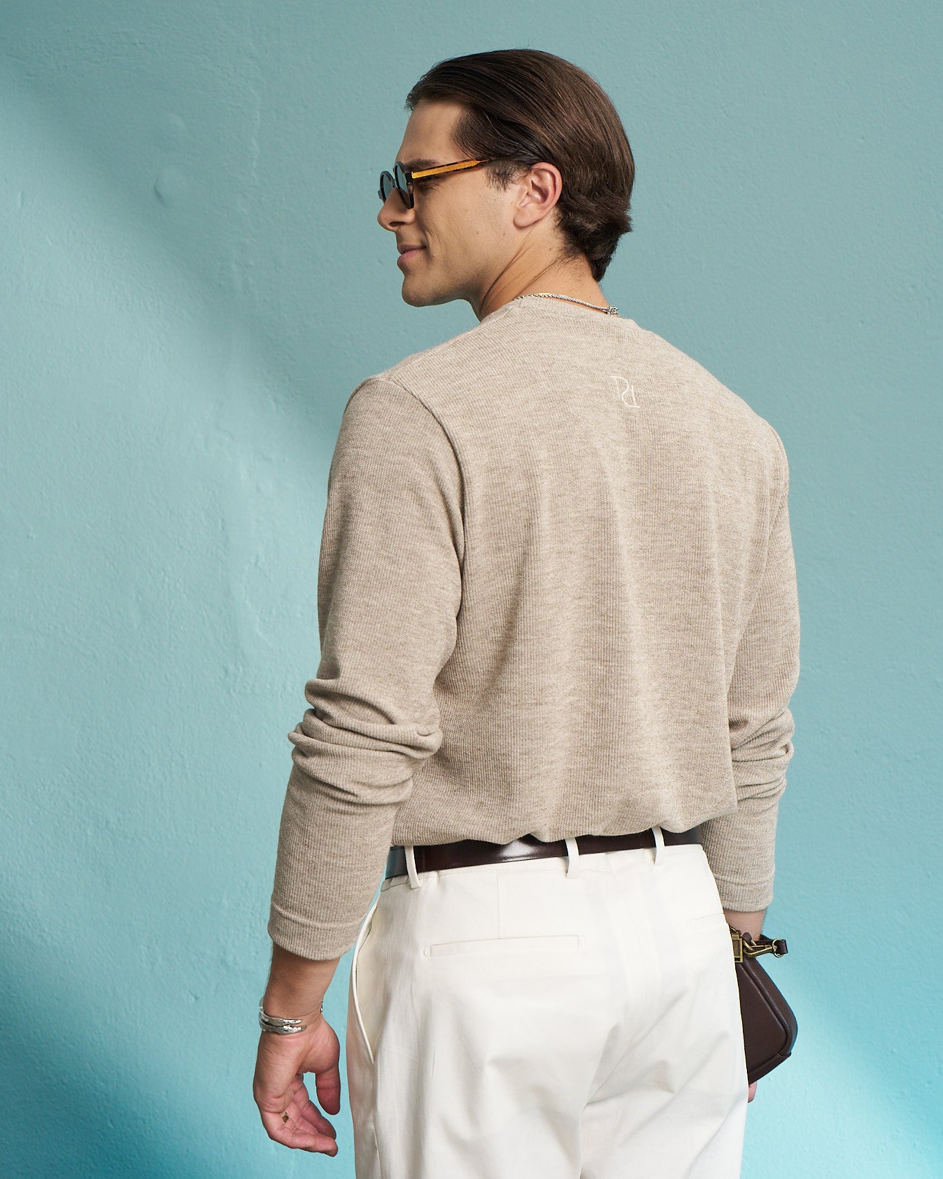 Beige Premium Crew Neck Sweatshirt