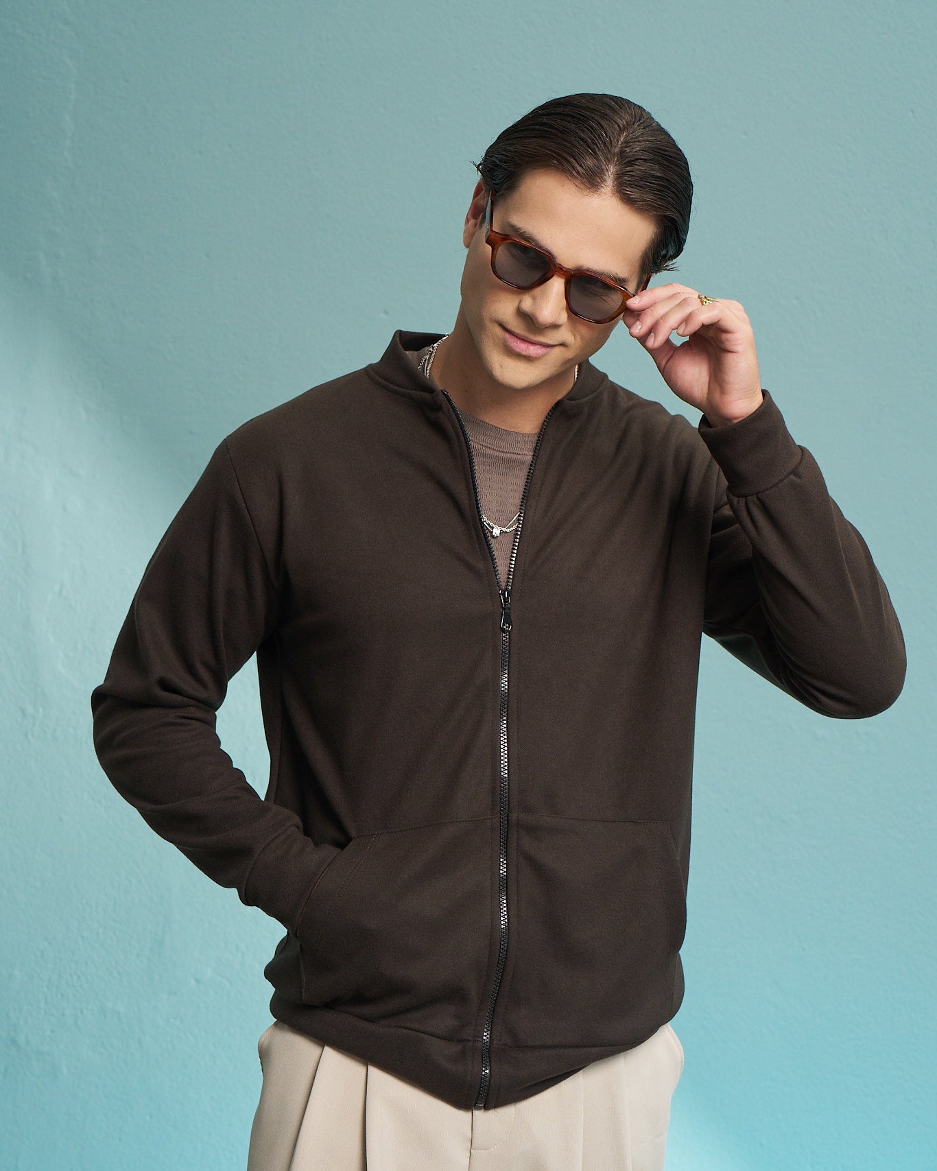 Chocolate Premium Zip Jacket