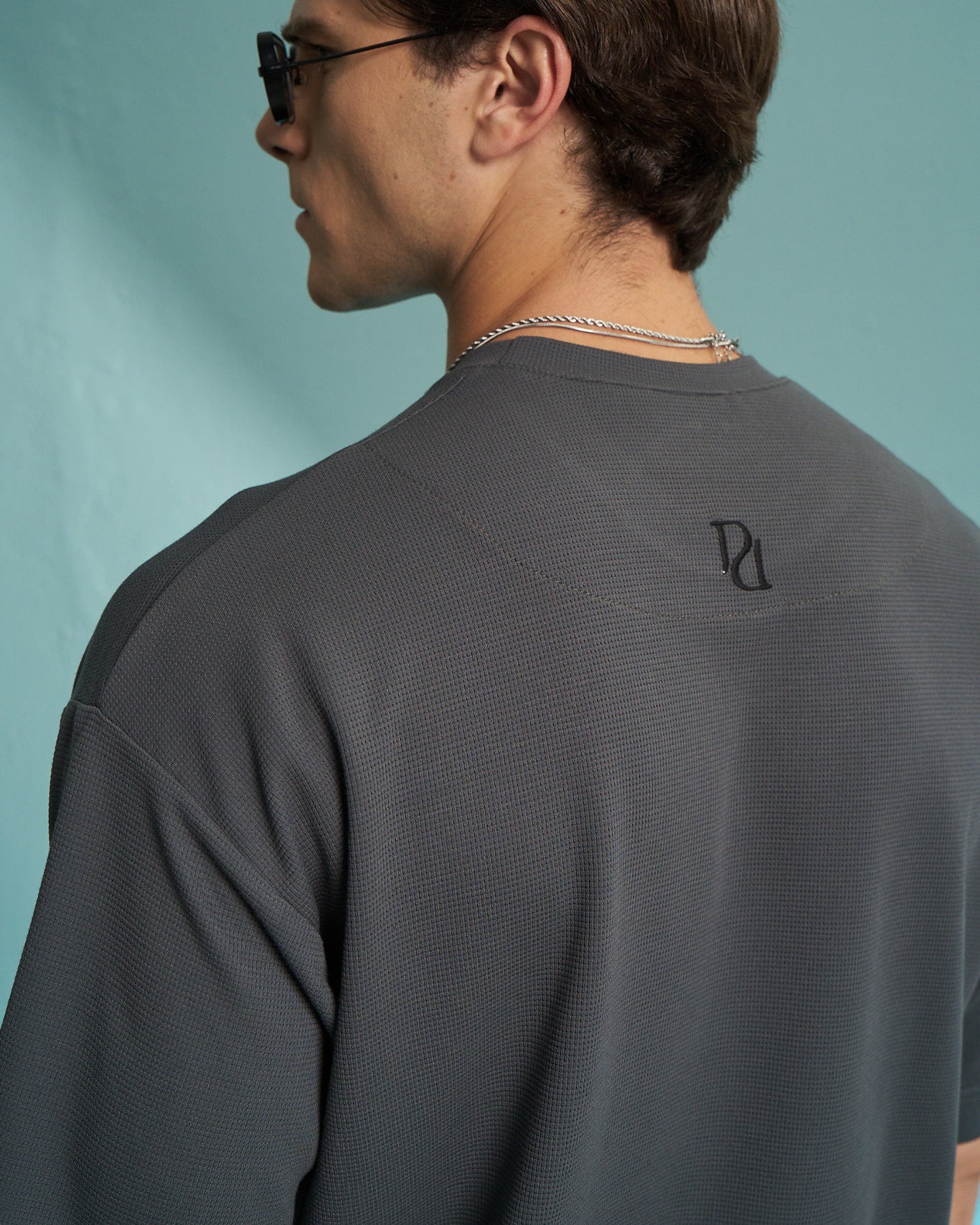 Charcoal Premium Textured Oversized T-Shirt
