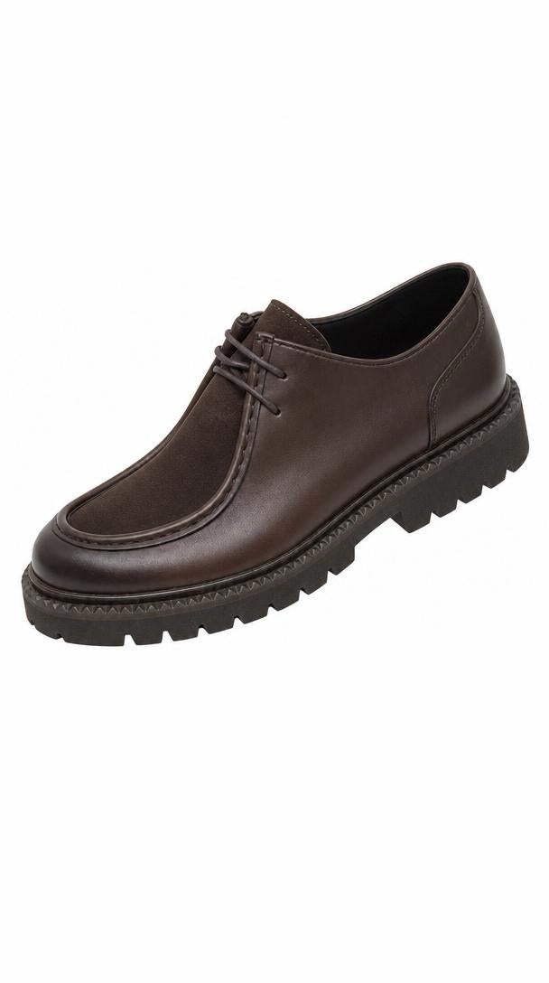 Leather Apron Derby Shoe - Dark Brown