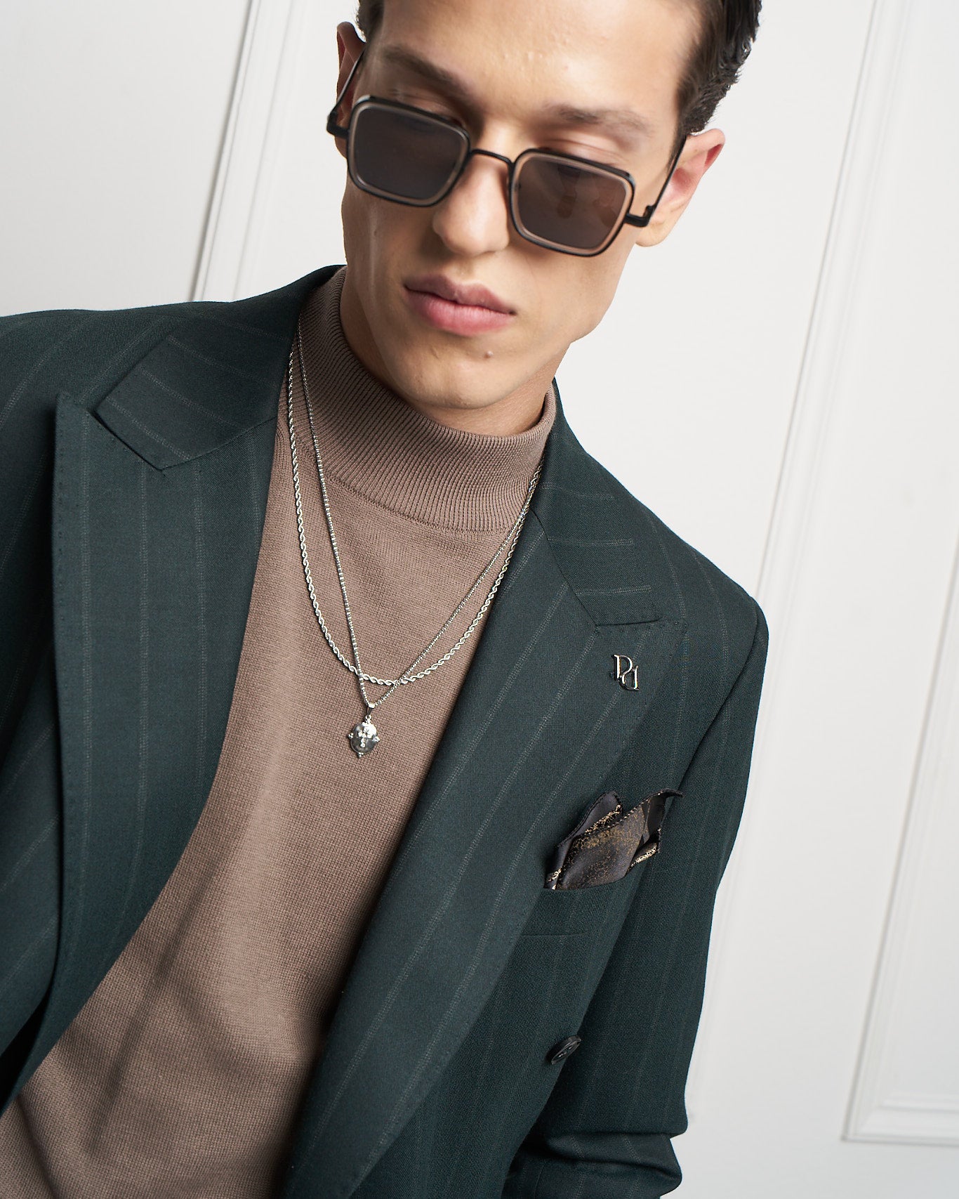 Fango 100% Cotton Mock Neck Sweater