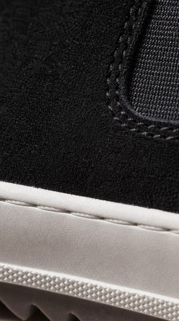 Suede Chelsea Sneaker Boot - Black