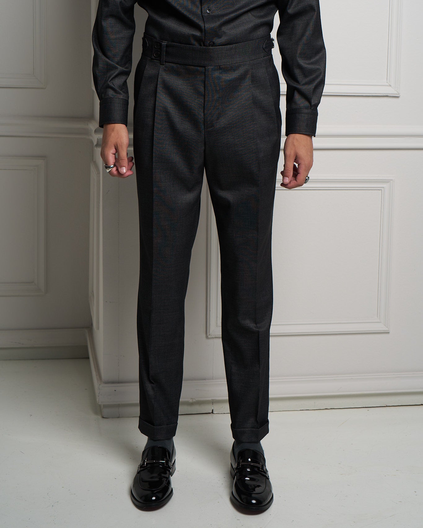 Black Gurkha Tailored Slim Fit Trousers