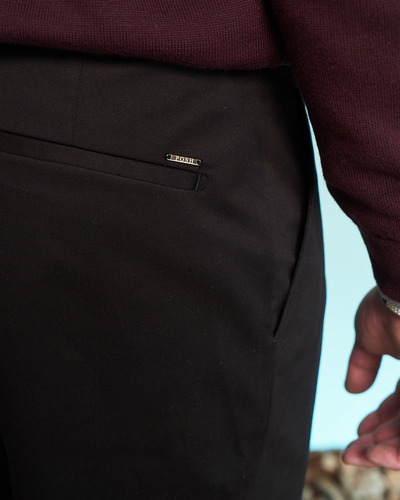 Black Slim Tapered Tailored Trousers