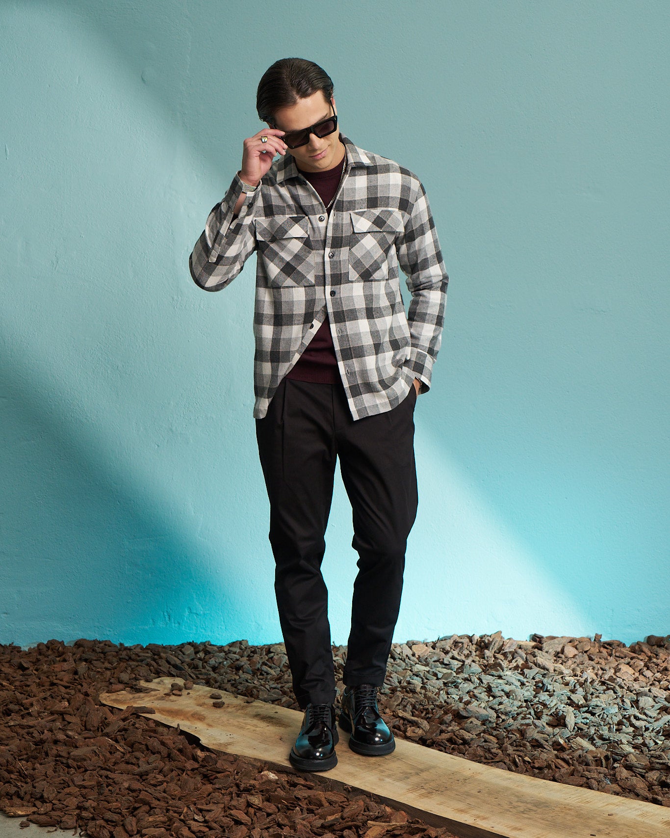 Black Slim Tapered Tailored Trousers