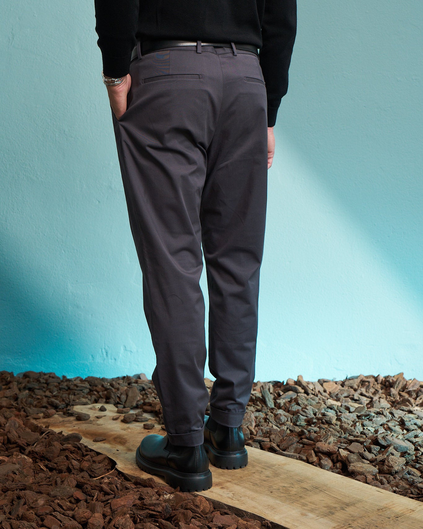 Grey Performance Slim Tapered Trousers