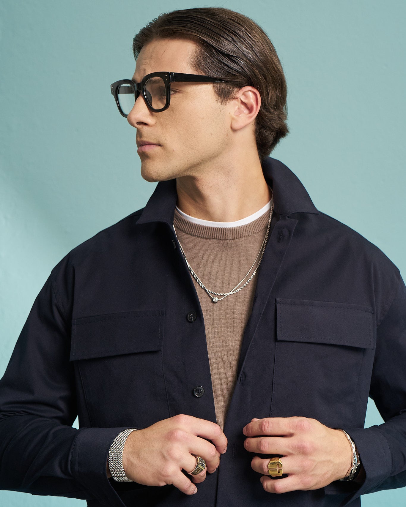 Navy Utility Overshirt