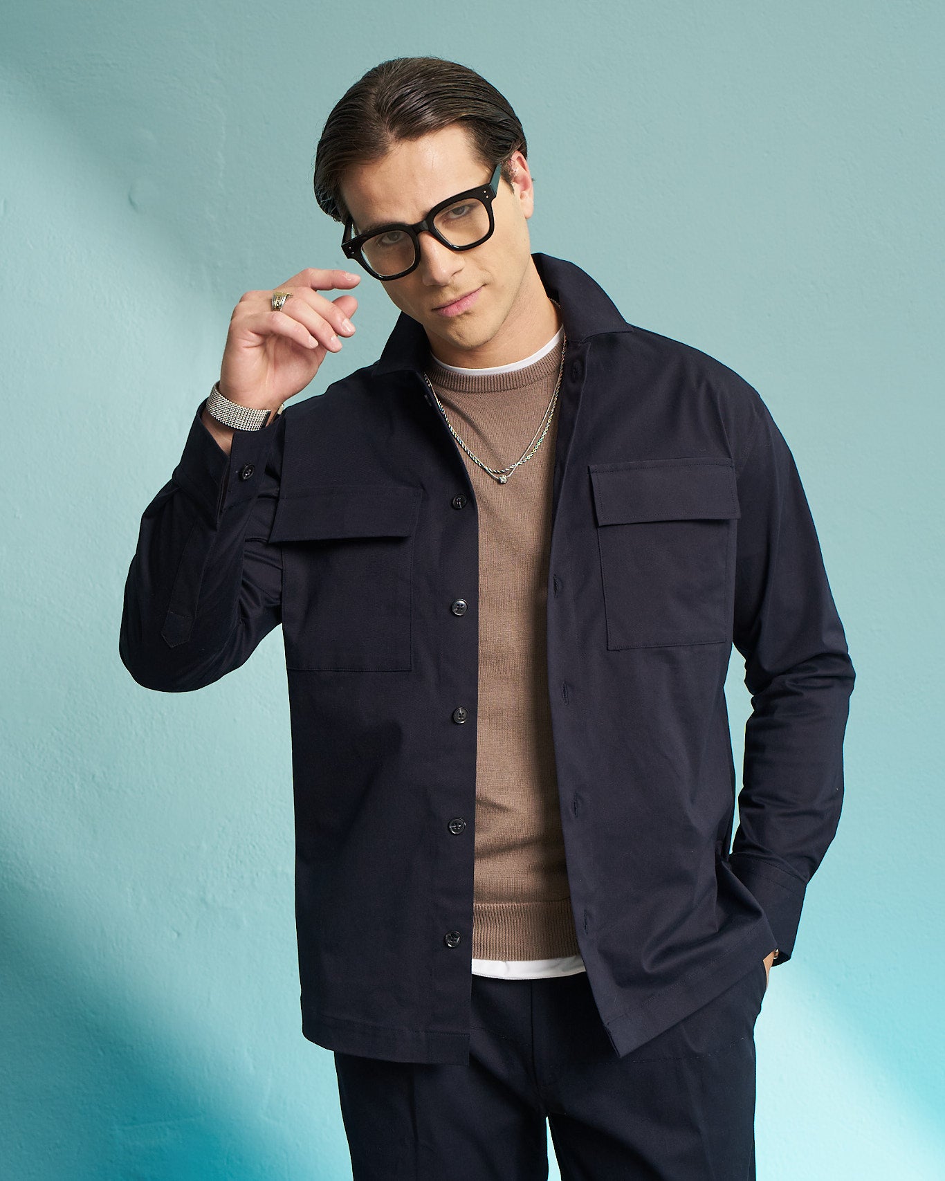 Navy Utility Overshirt
