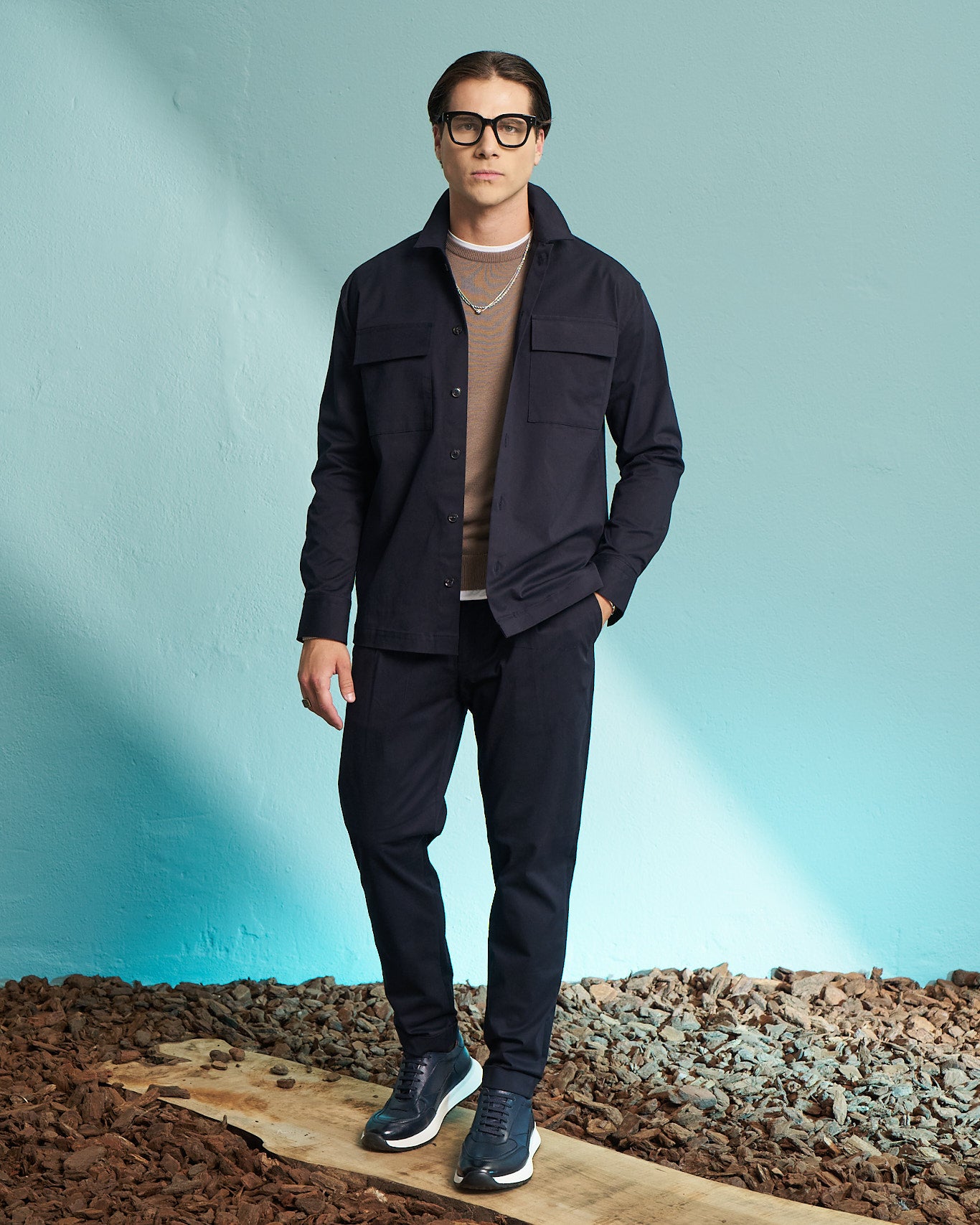 Navy Utility Overshirt