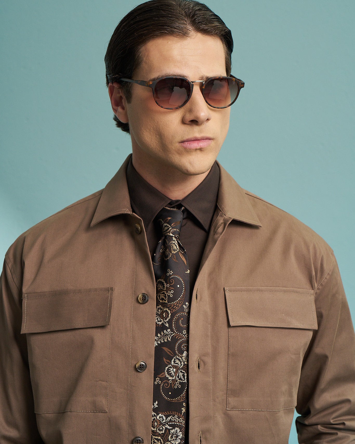 Brown Utility Overshirt