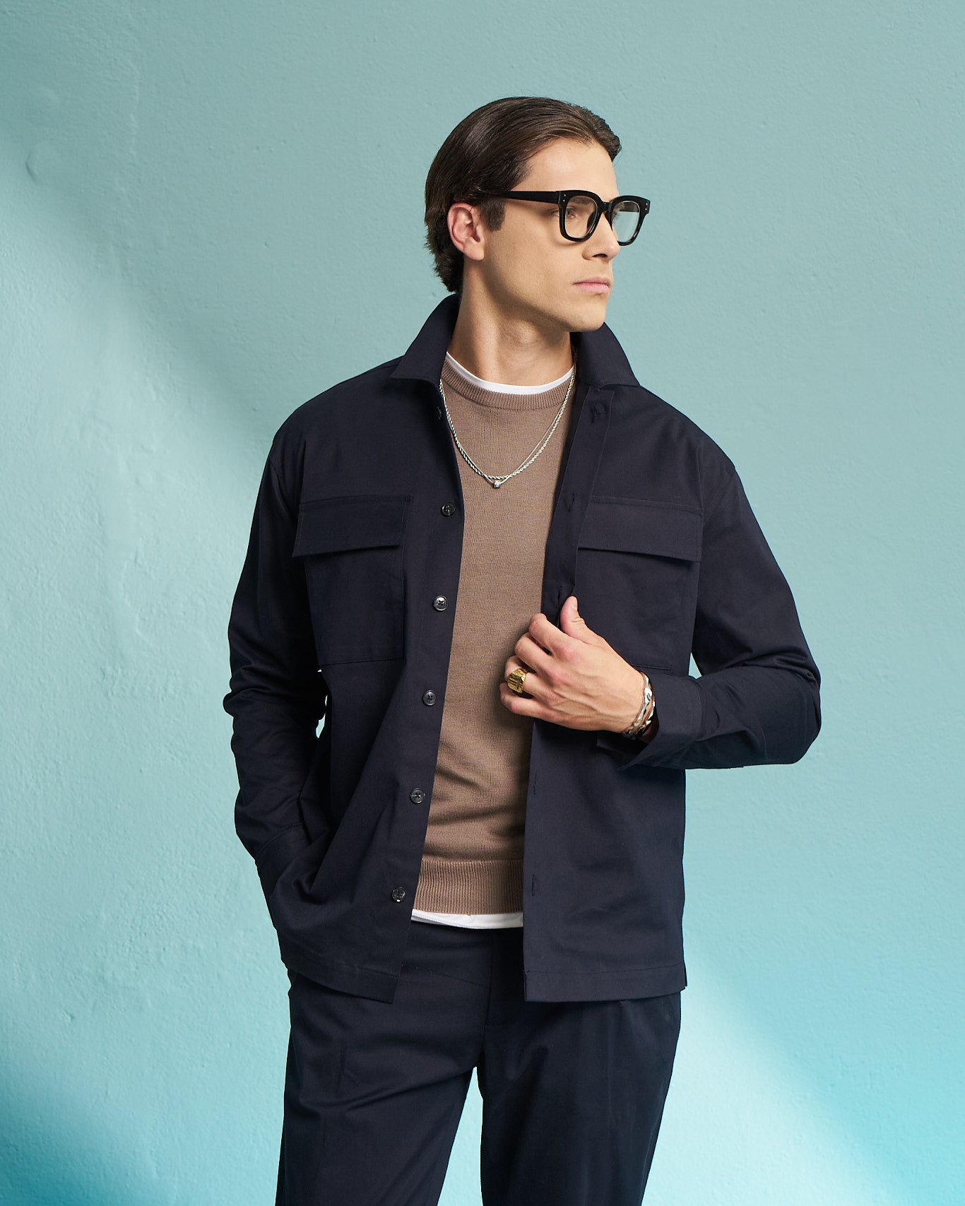 Navy Utility Overshirt