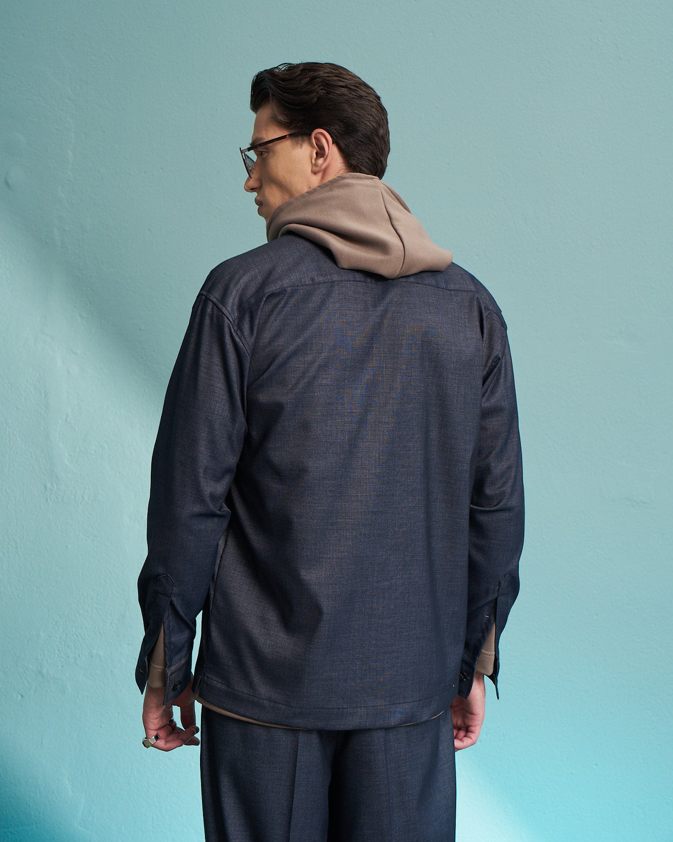 Blue Denim Utility Overshirt
