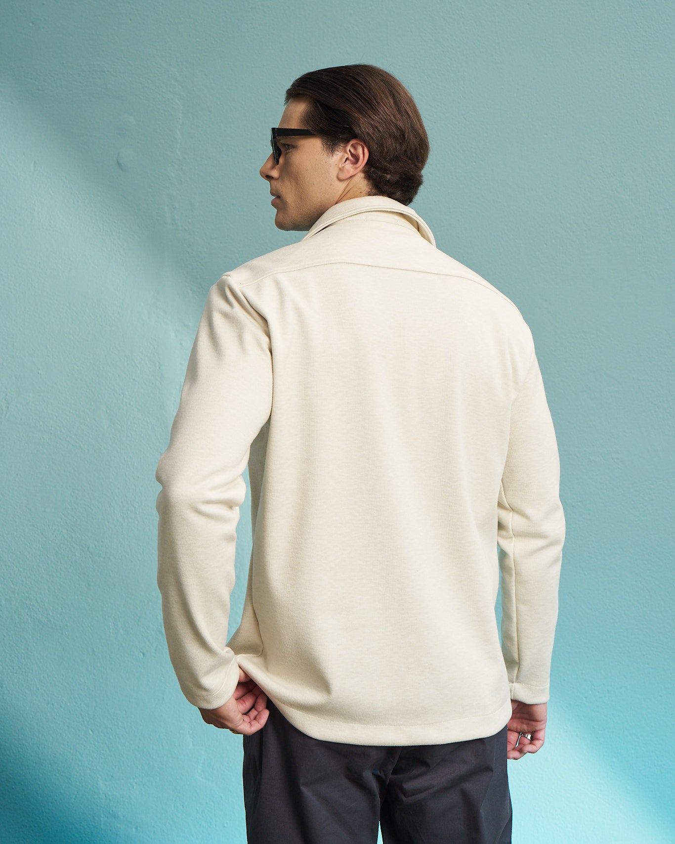 Cream Suede Zip Jacket