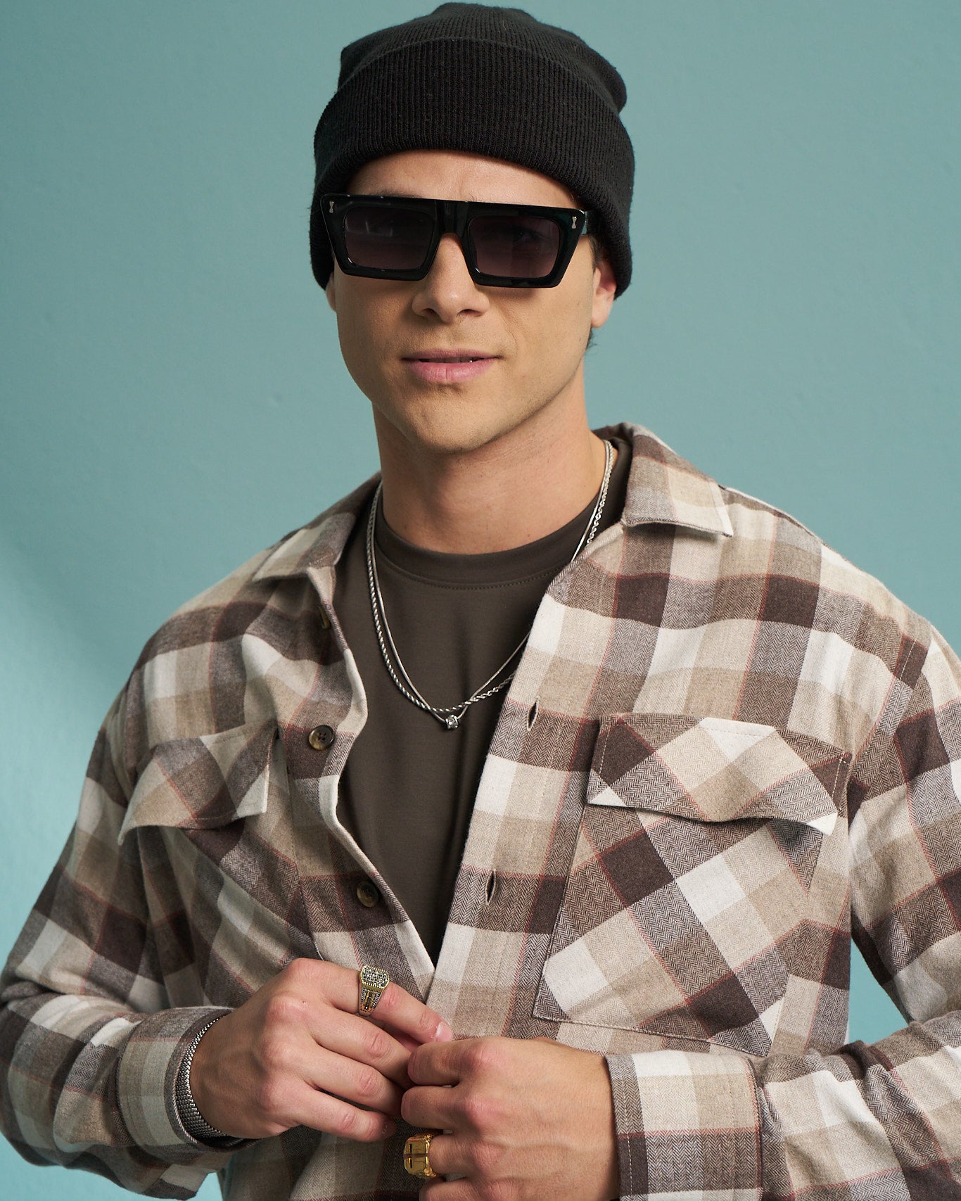 Brown Check Overshirt
