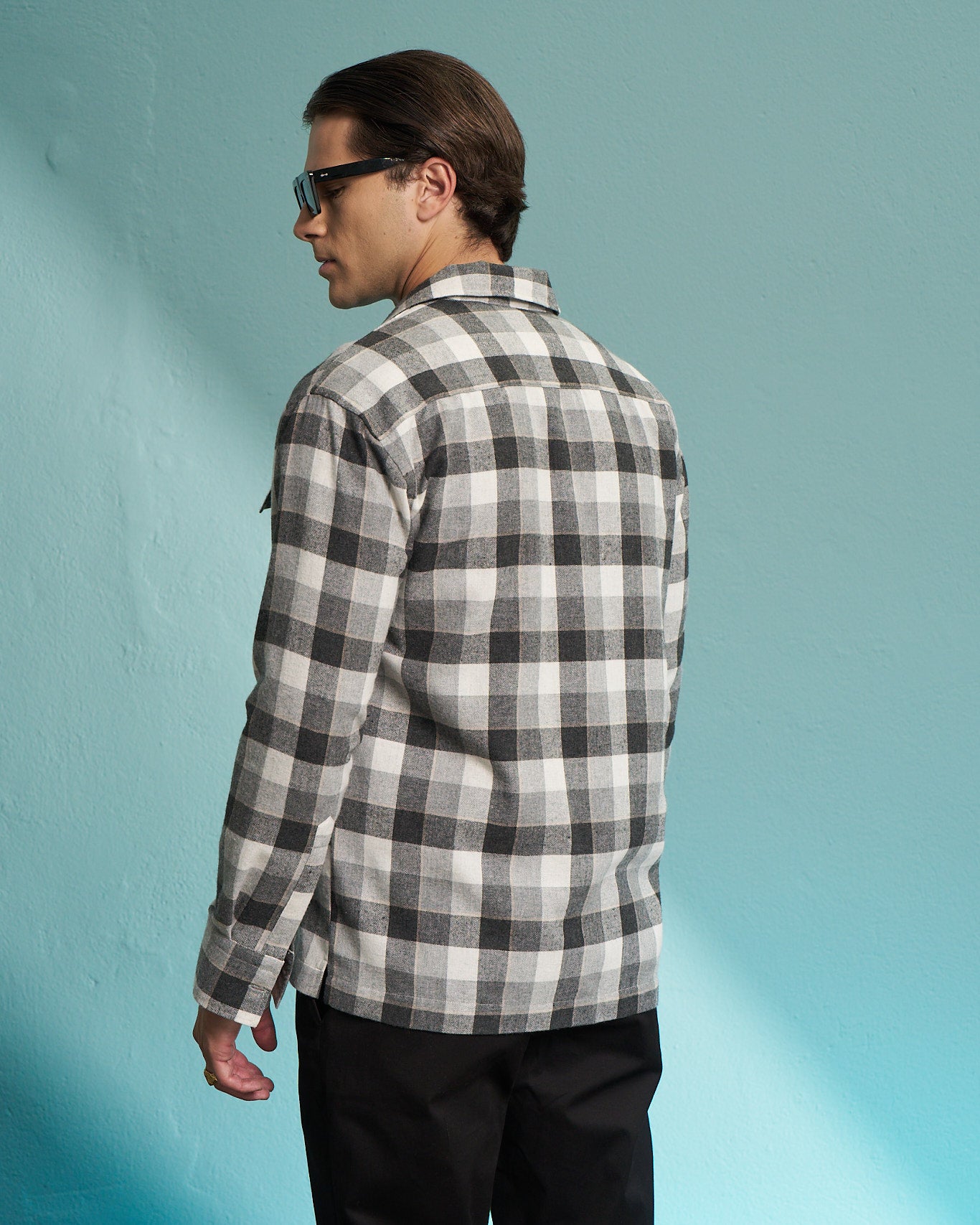 Grey Check Overshirt