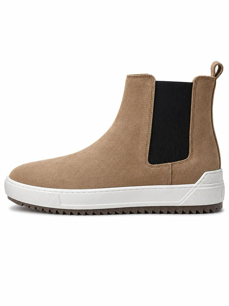 Suede Chelsea Sneaker Boot - Sand