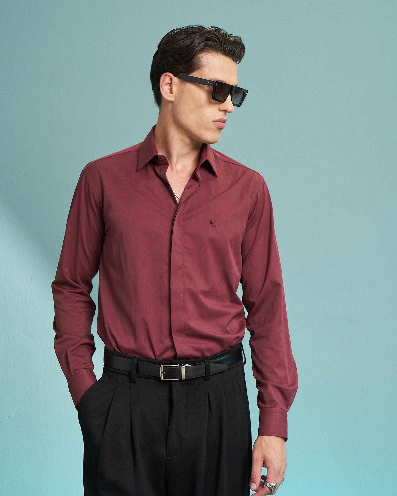 Bordeaux Essential Stretch Shirt