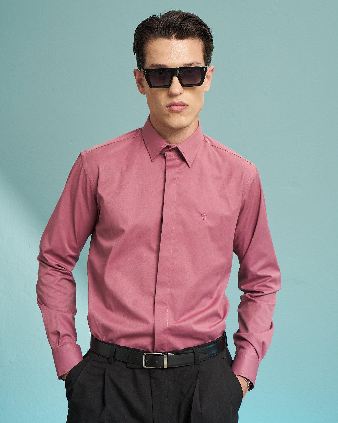 Dusty Pink Essential Stretch Shirt