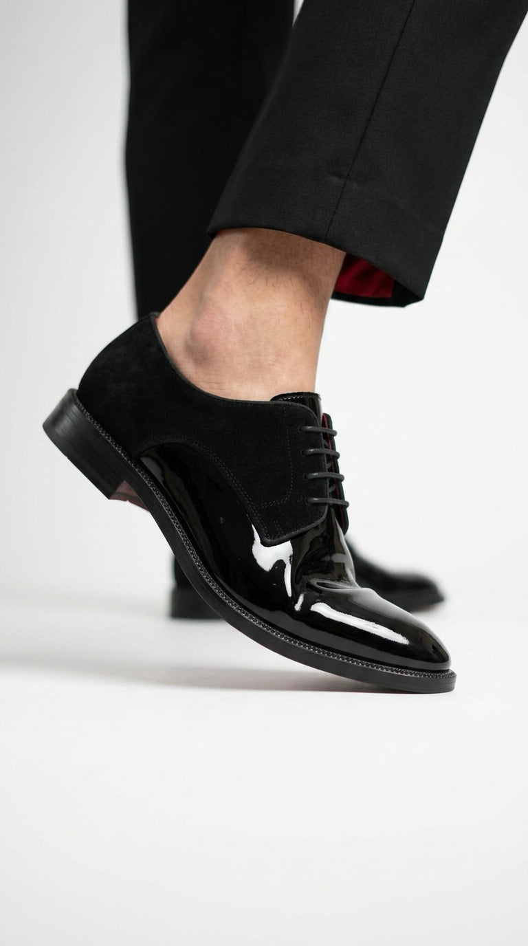 Patent Leather Derby - Black