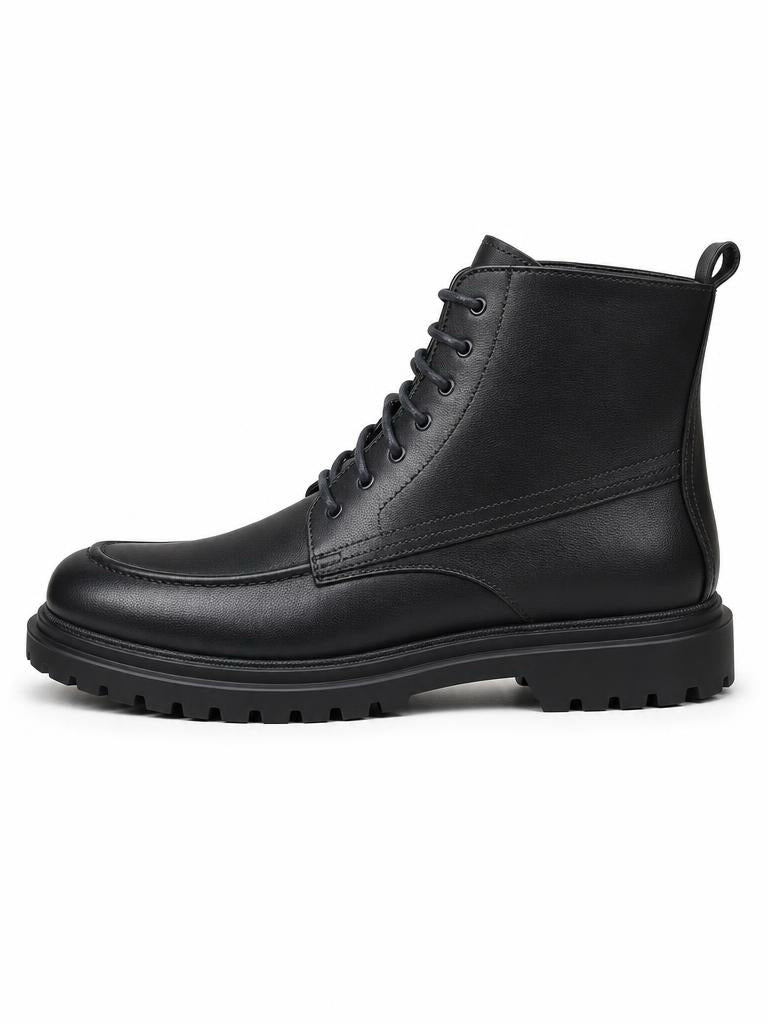 Leather Combat Boot - Black
