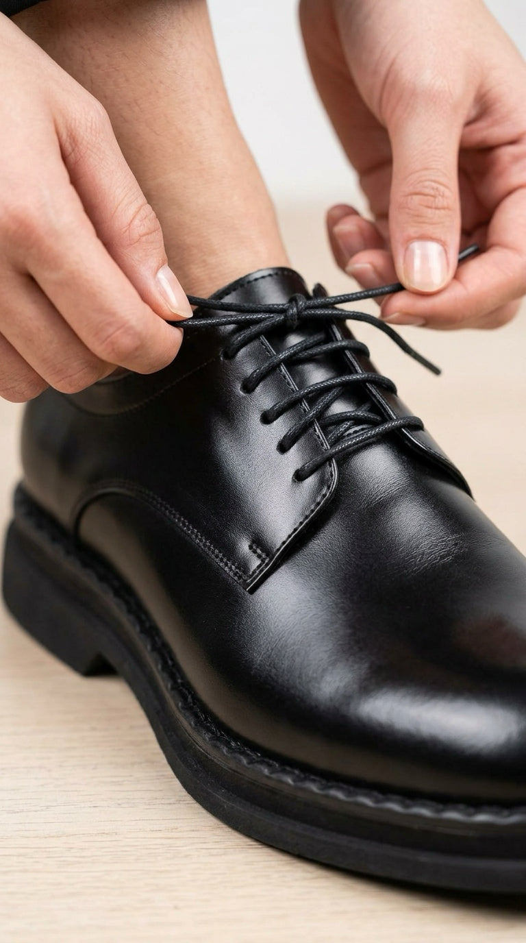 Leather Derby Shoe - Black