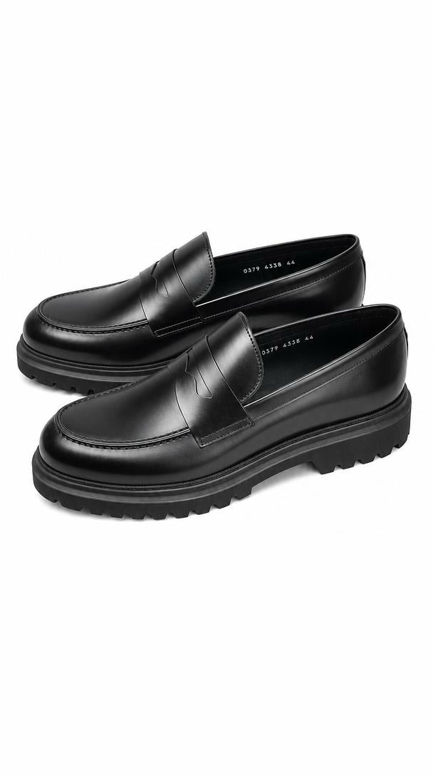 Leather Penny Loafer - Black