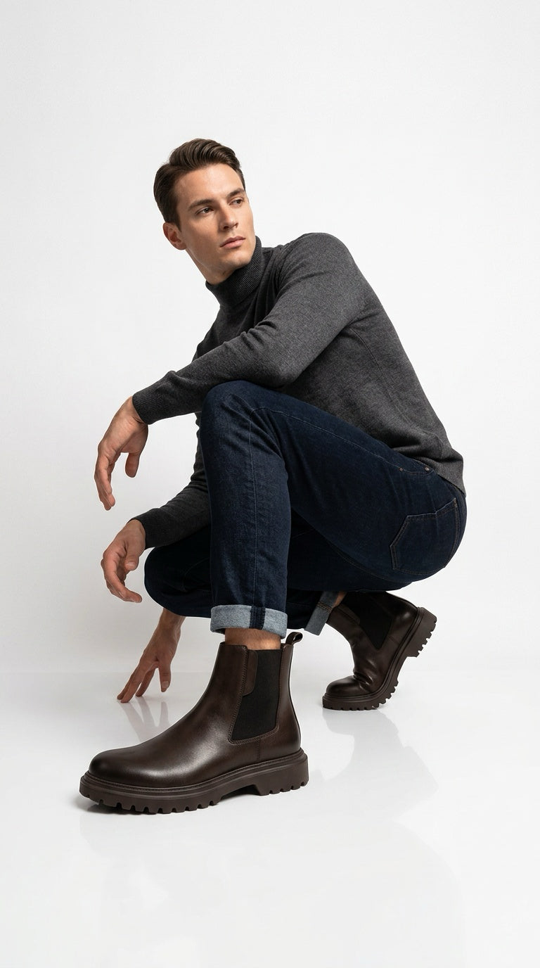 Leather Chelsea Boot - Dark Brown