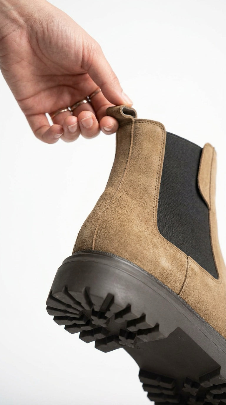 Suede Chelsea Boot - Sand