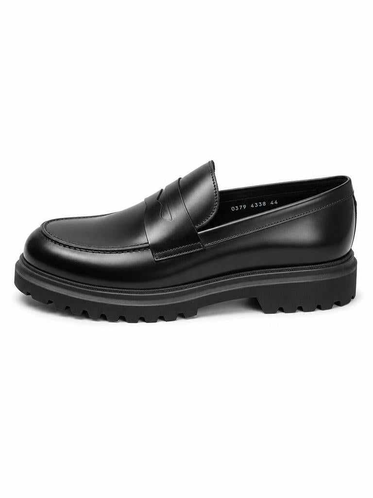 Leather Penny Loafer - Black