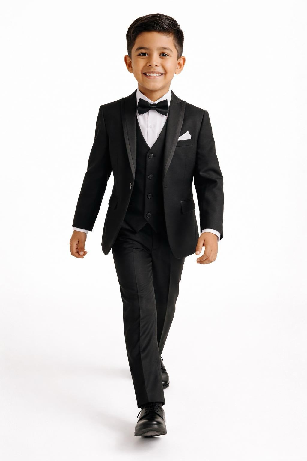 Boys’ 5-Piece Formal Suit – Black (Ages 1–10)