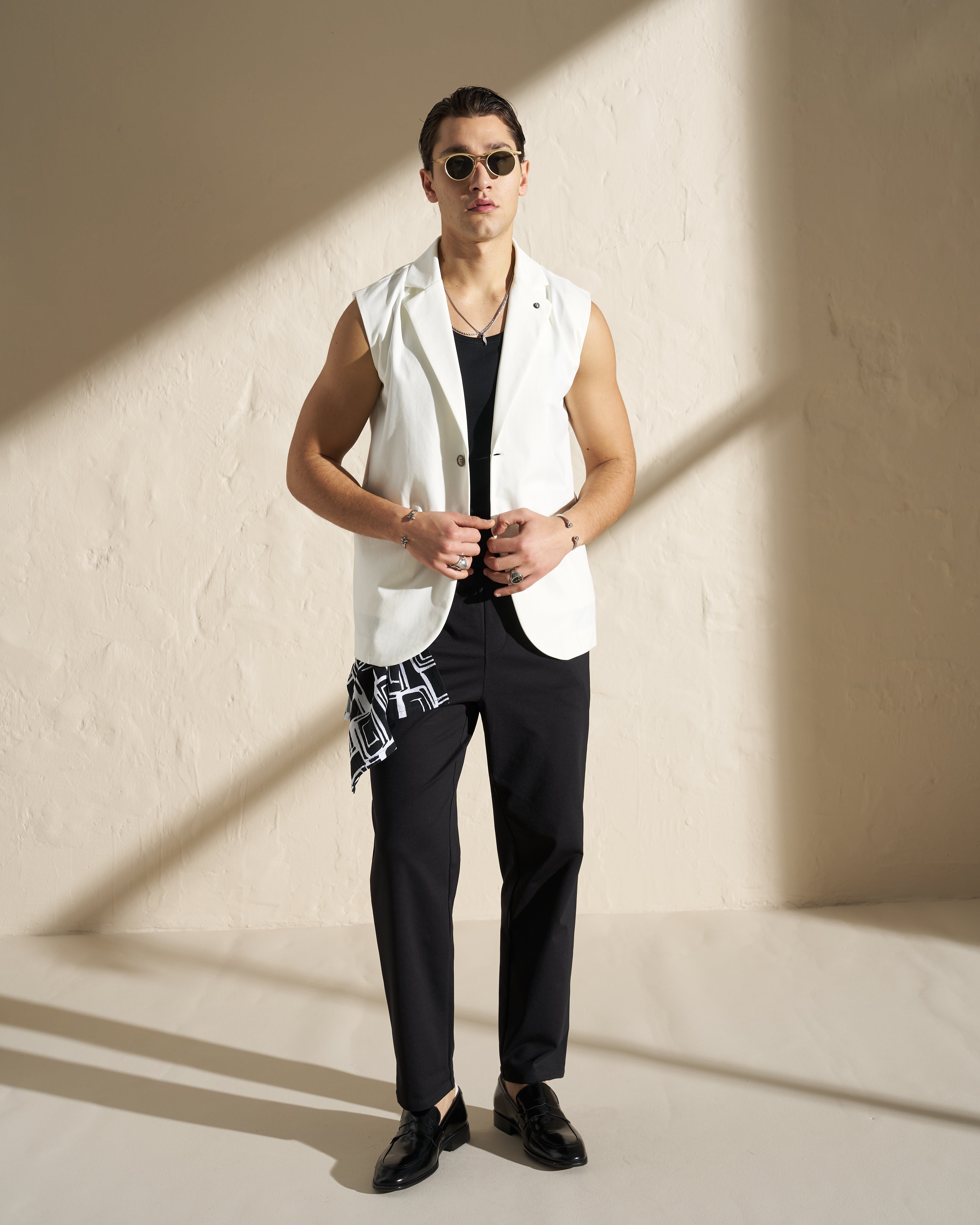 Tailored Drawstring Pants – Black