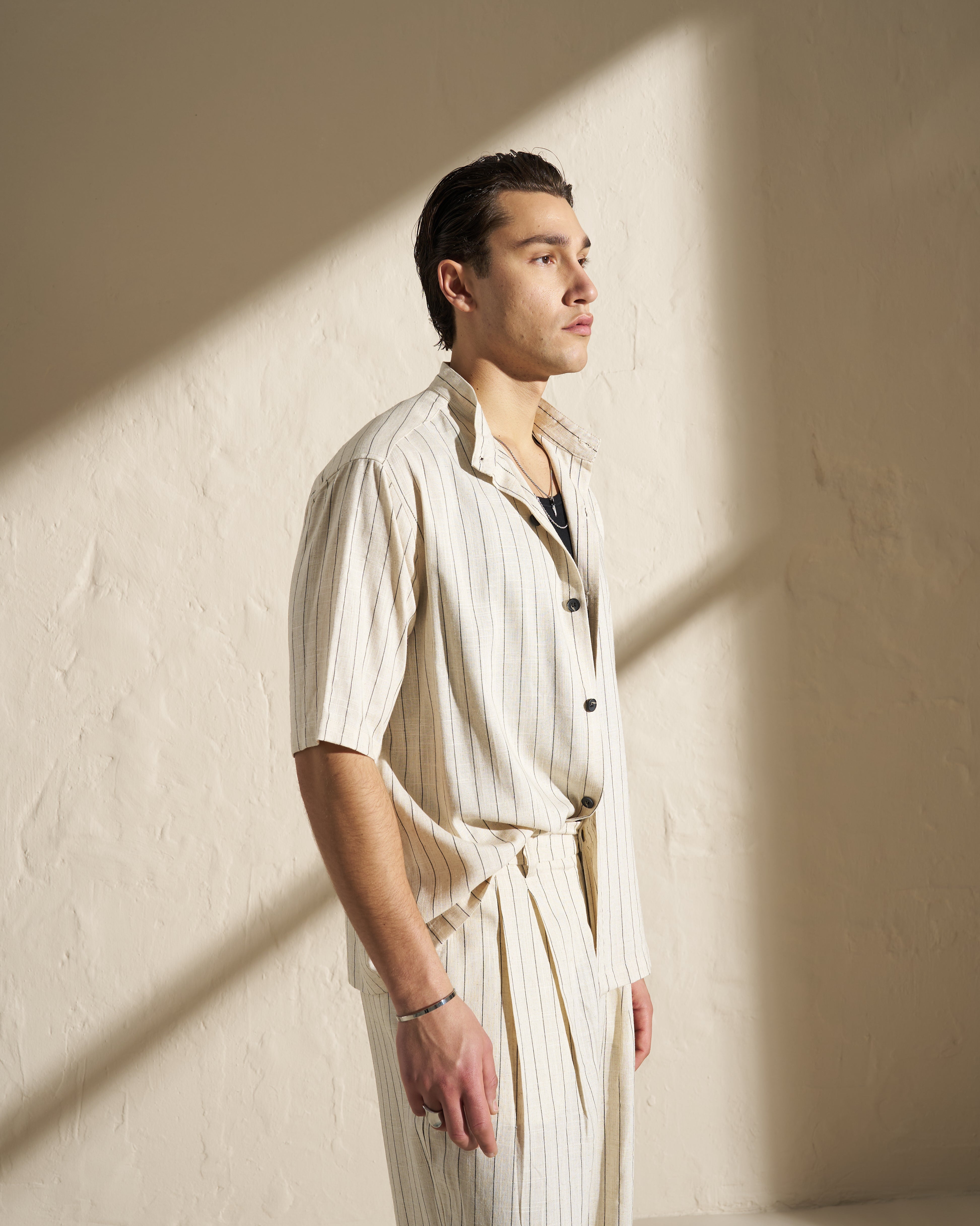 Short-Sleeve Striped Shirt