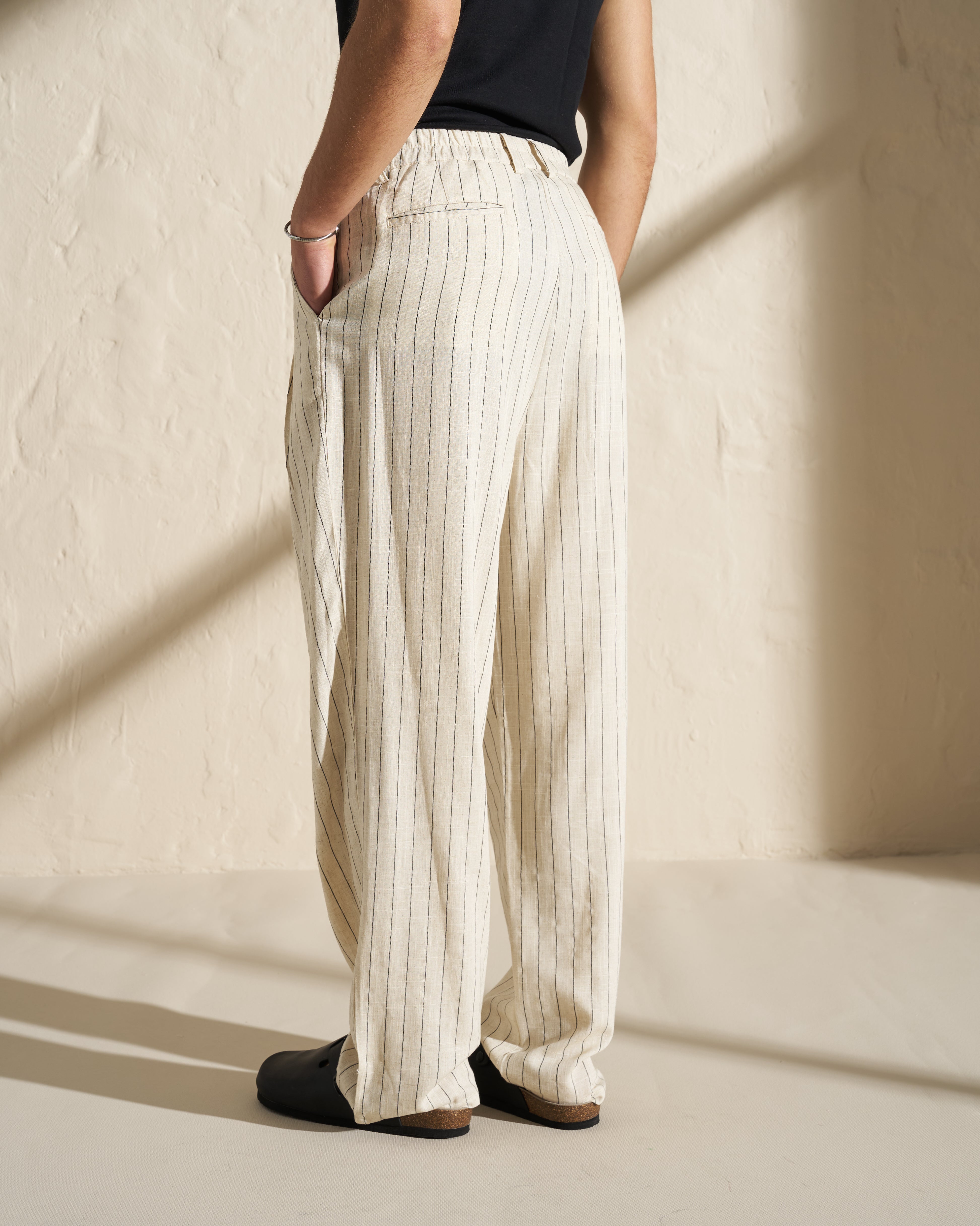 Striped Relaxed-Fit Trousers