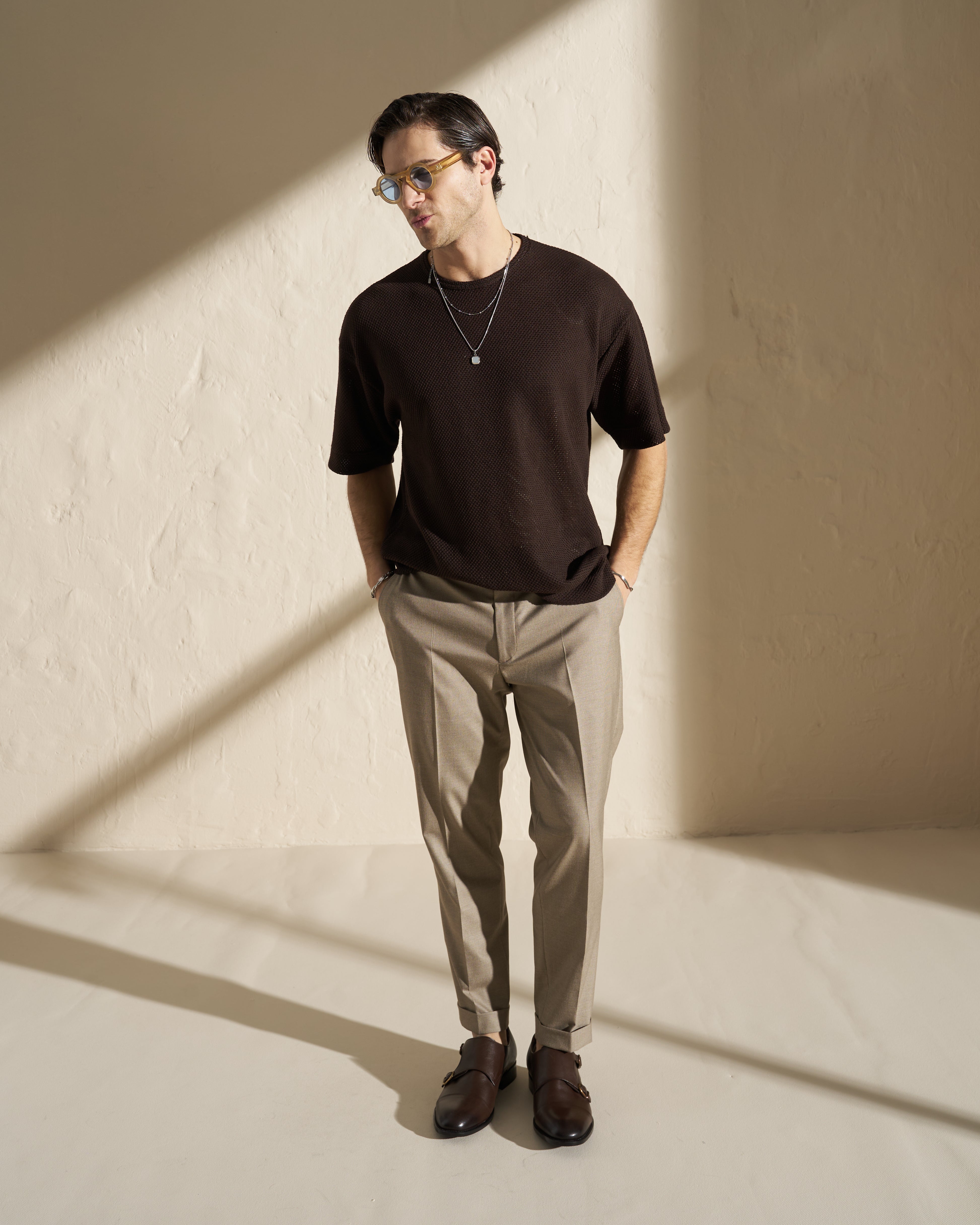Textured Knit T-Shirt