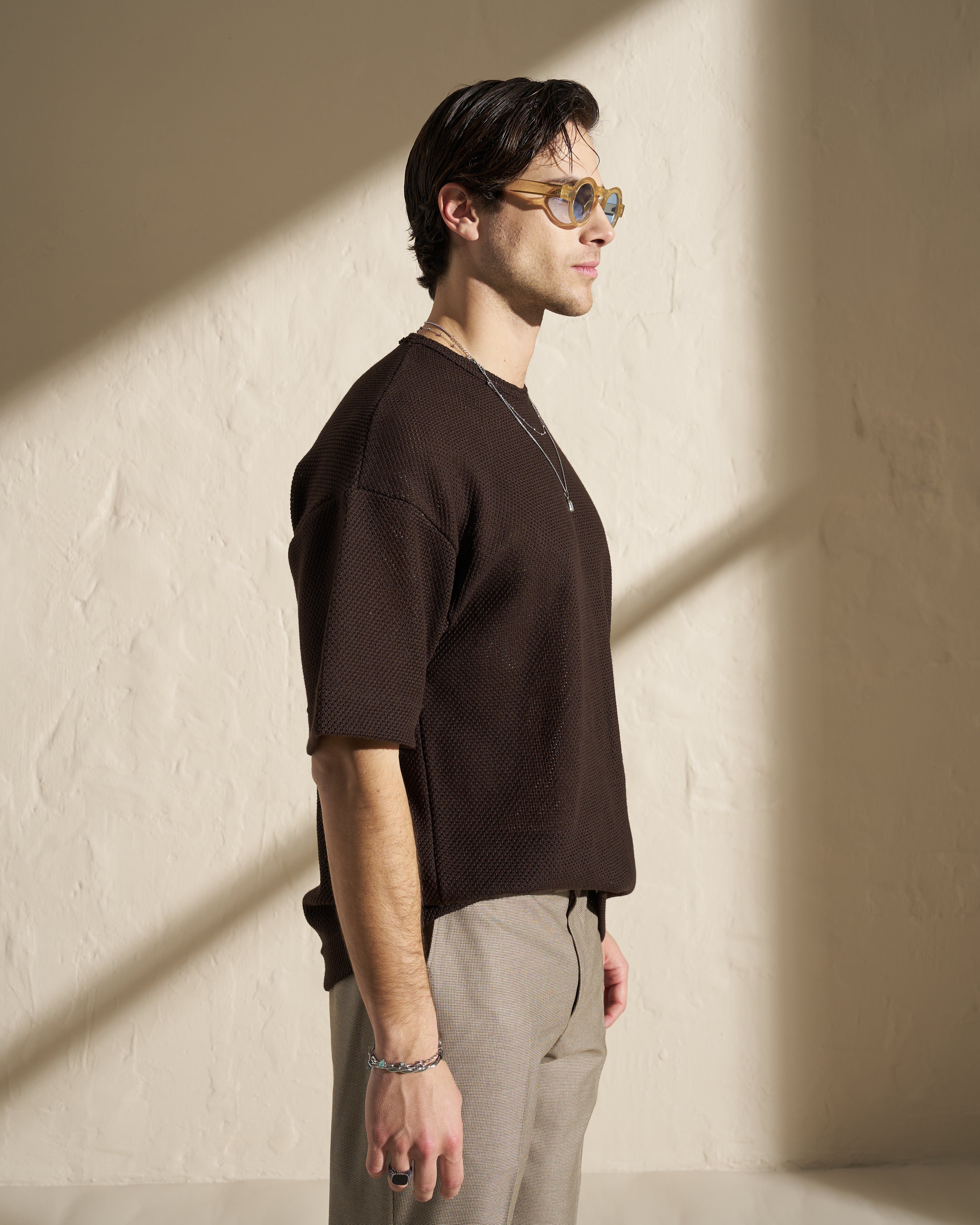 Textured Knit T-Shirt