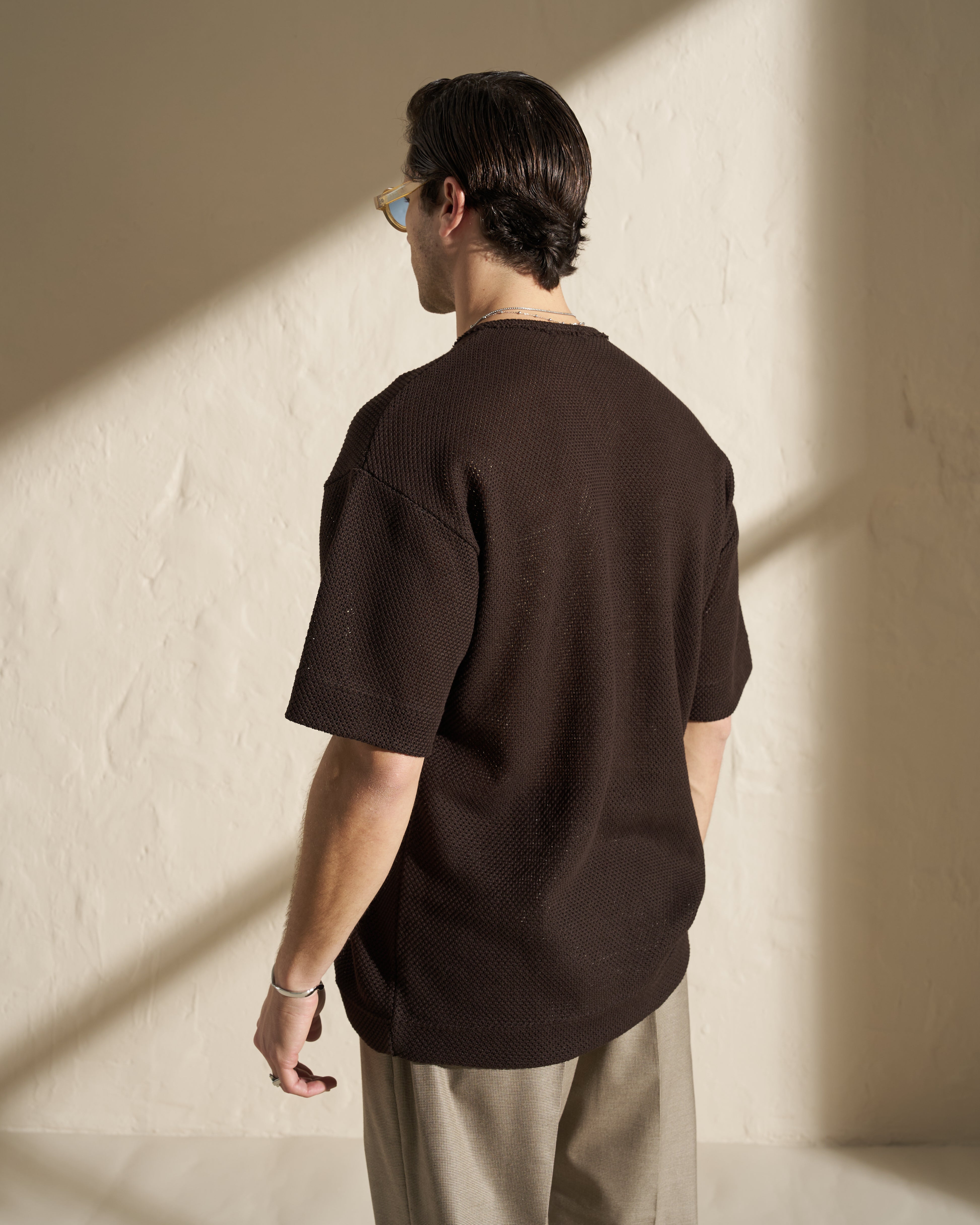 Textured Knit T-Shirt