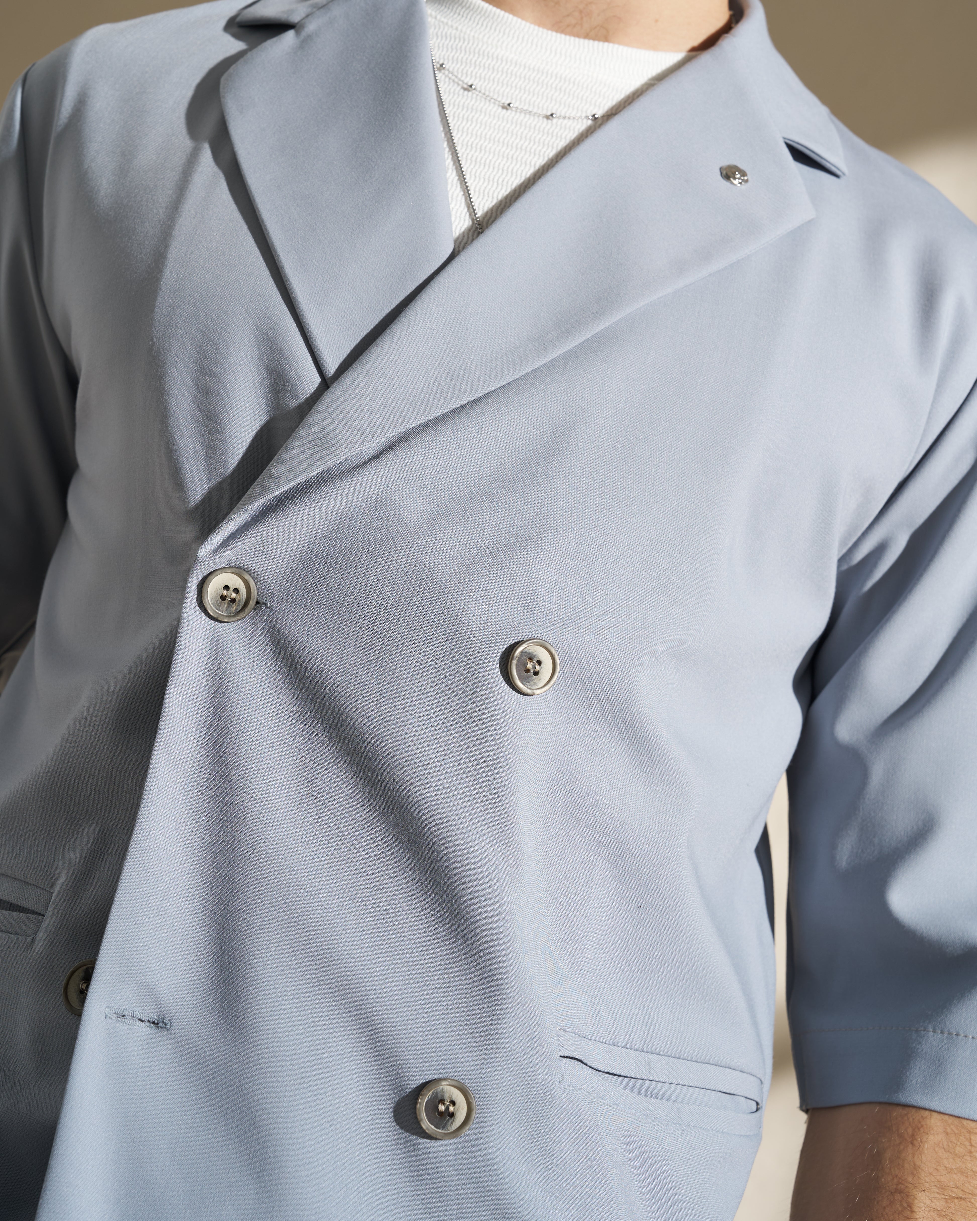 Lightweight Double-Breasted Blazer