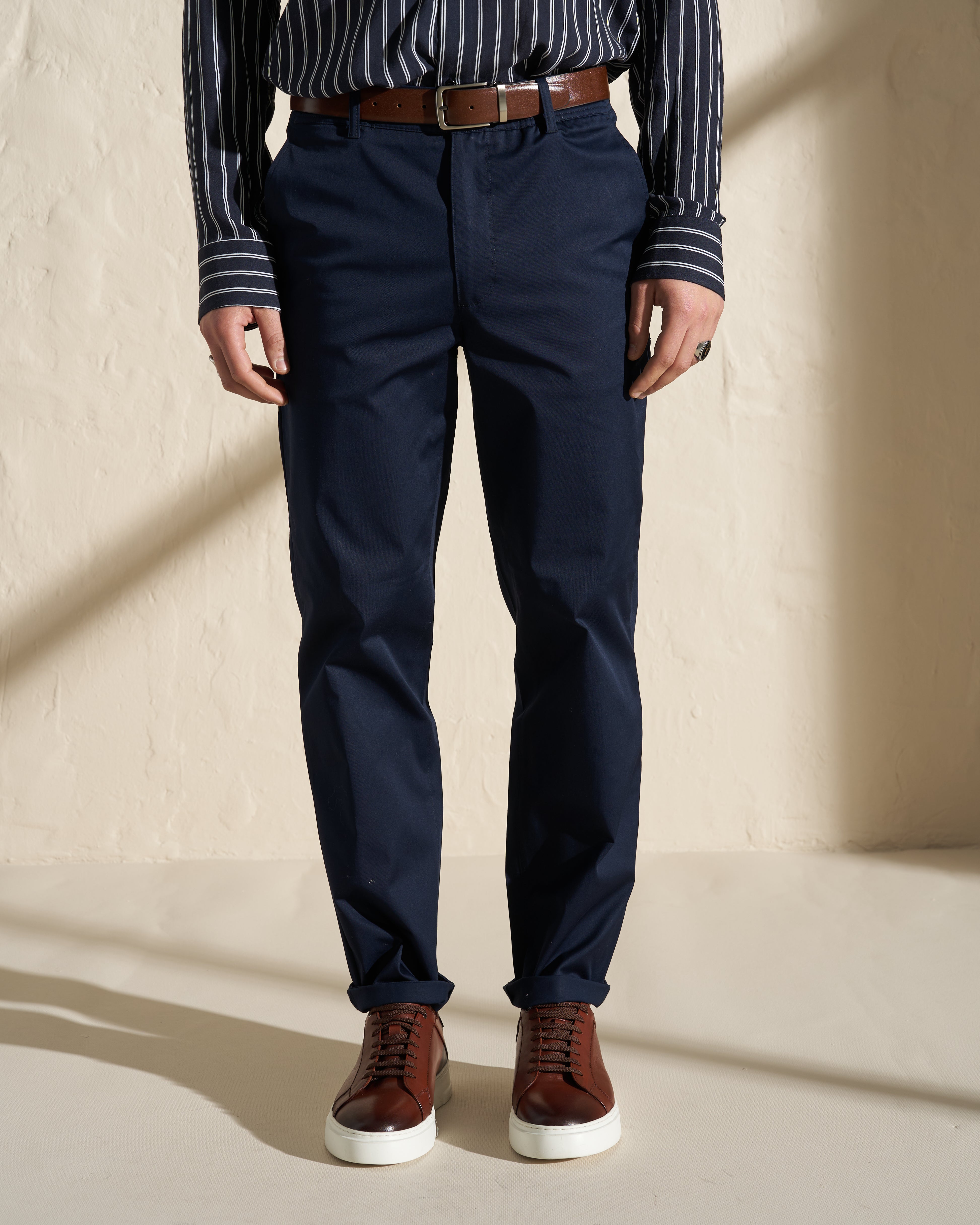 Cotton Slim Fit Trousers