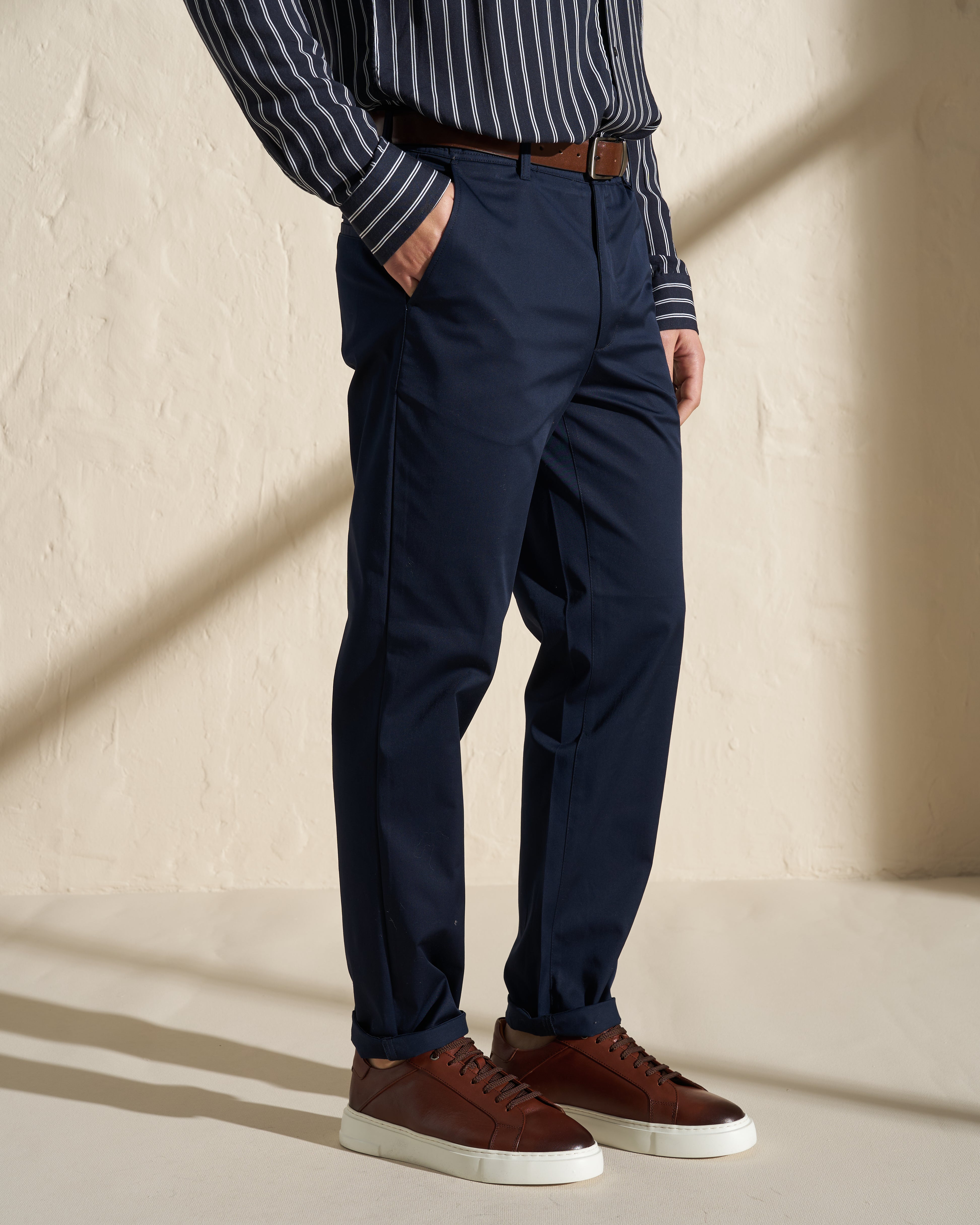Cotton Slim Fit Trousers