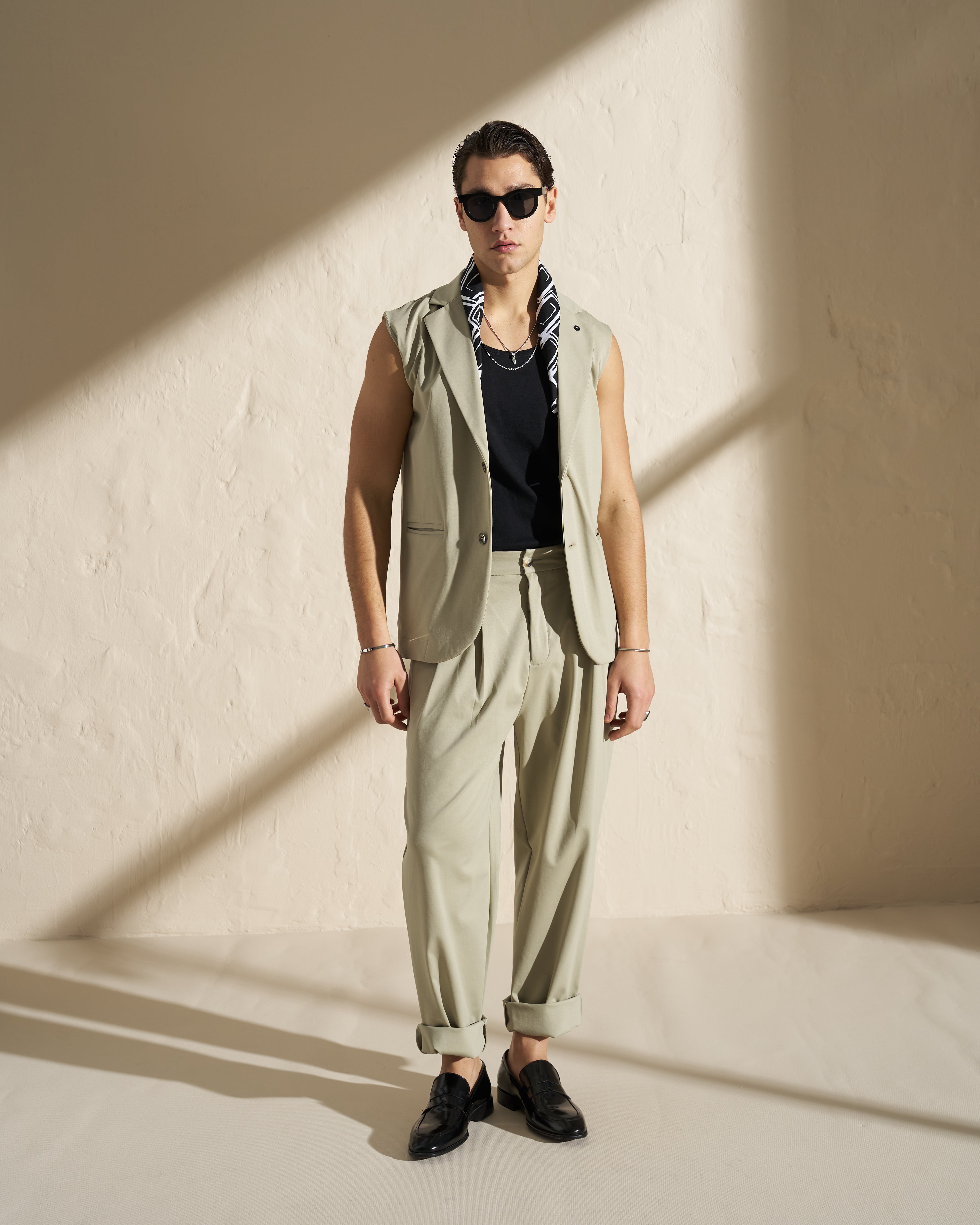 Pleated Tailored Summer Trousers