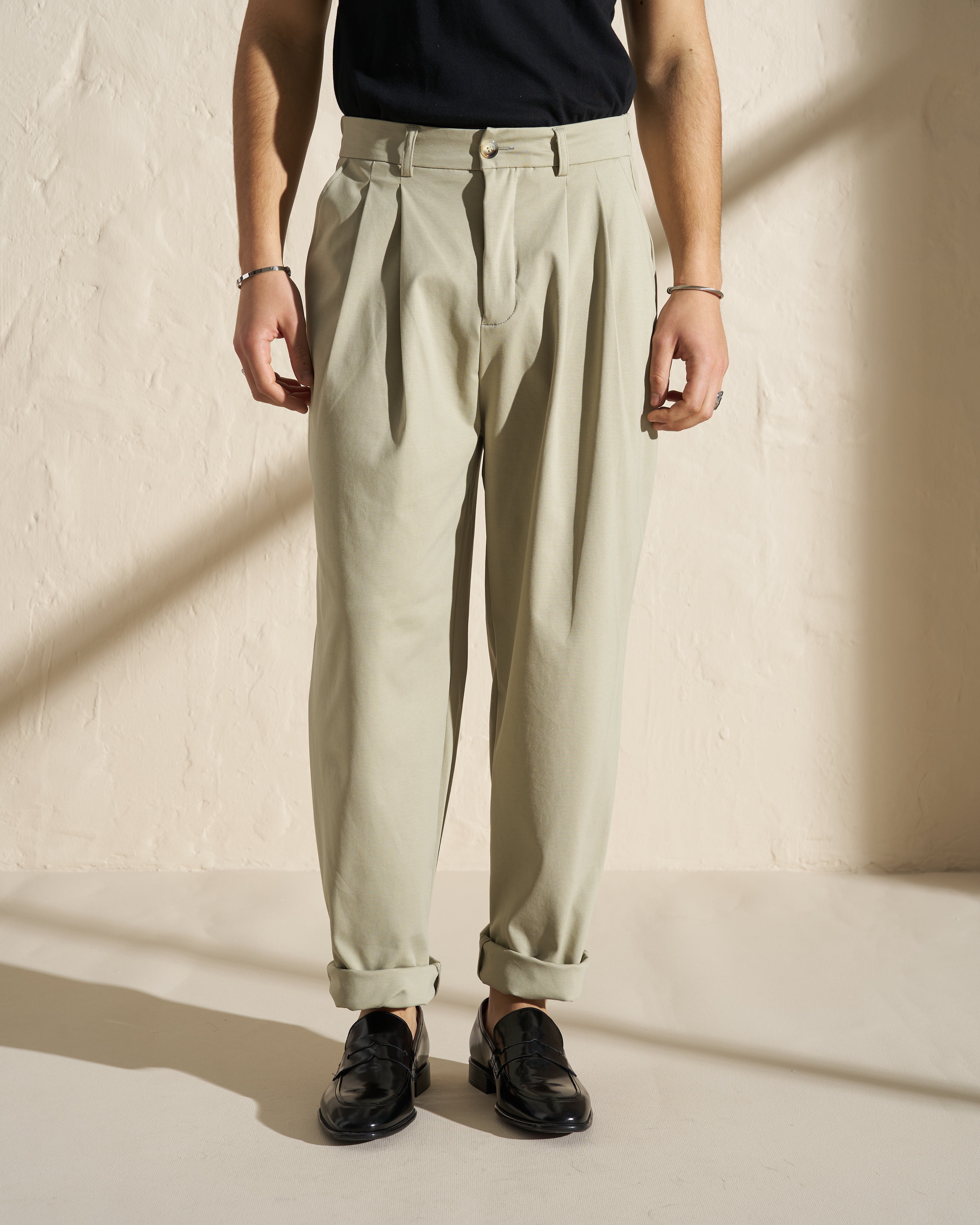 Pleated Tailored Summer Trousers
