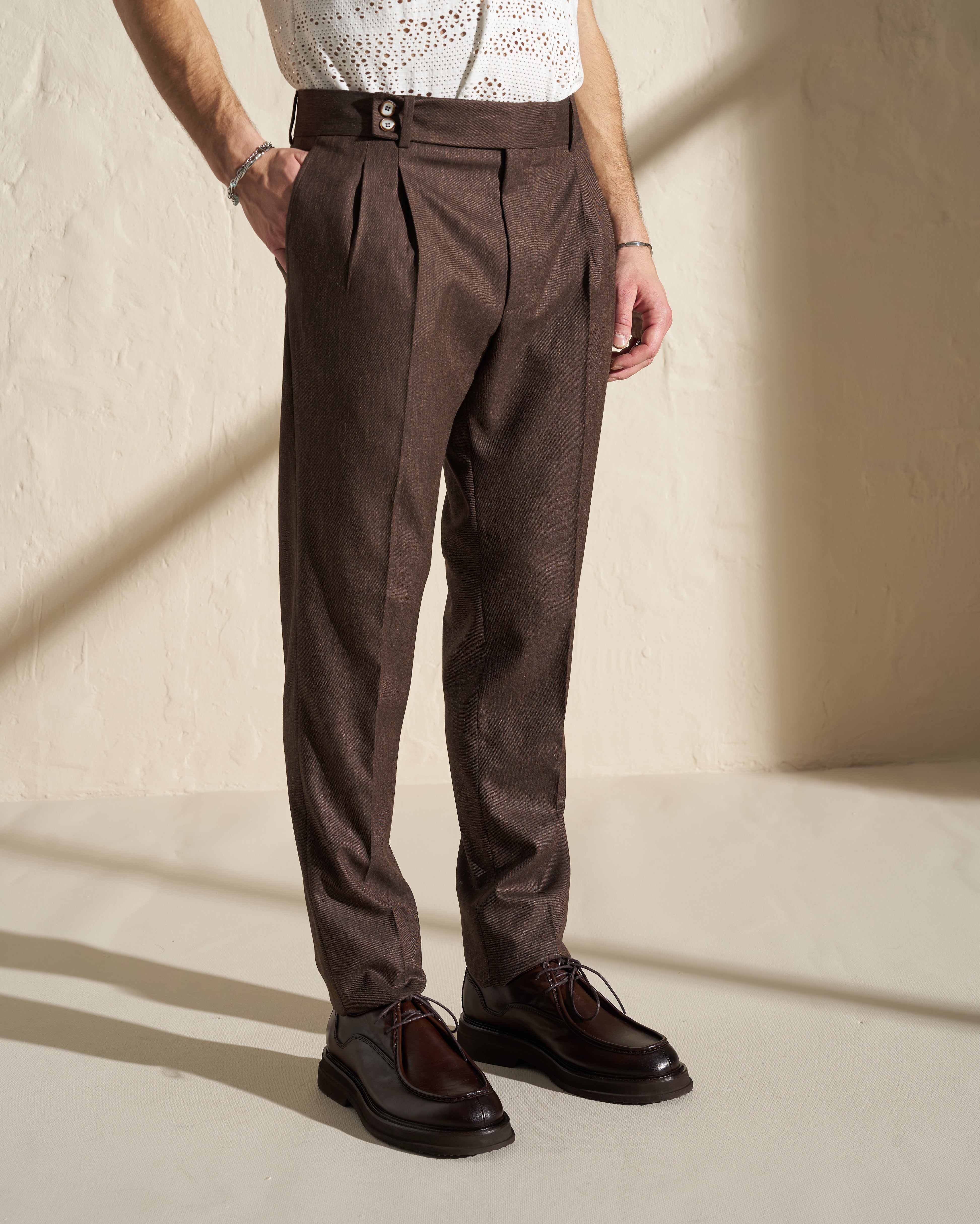 Pleated Tailored Summer Trousers