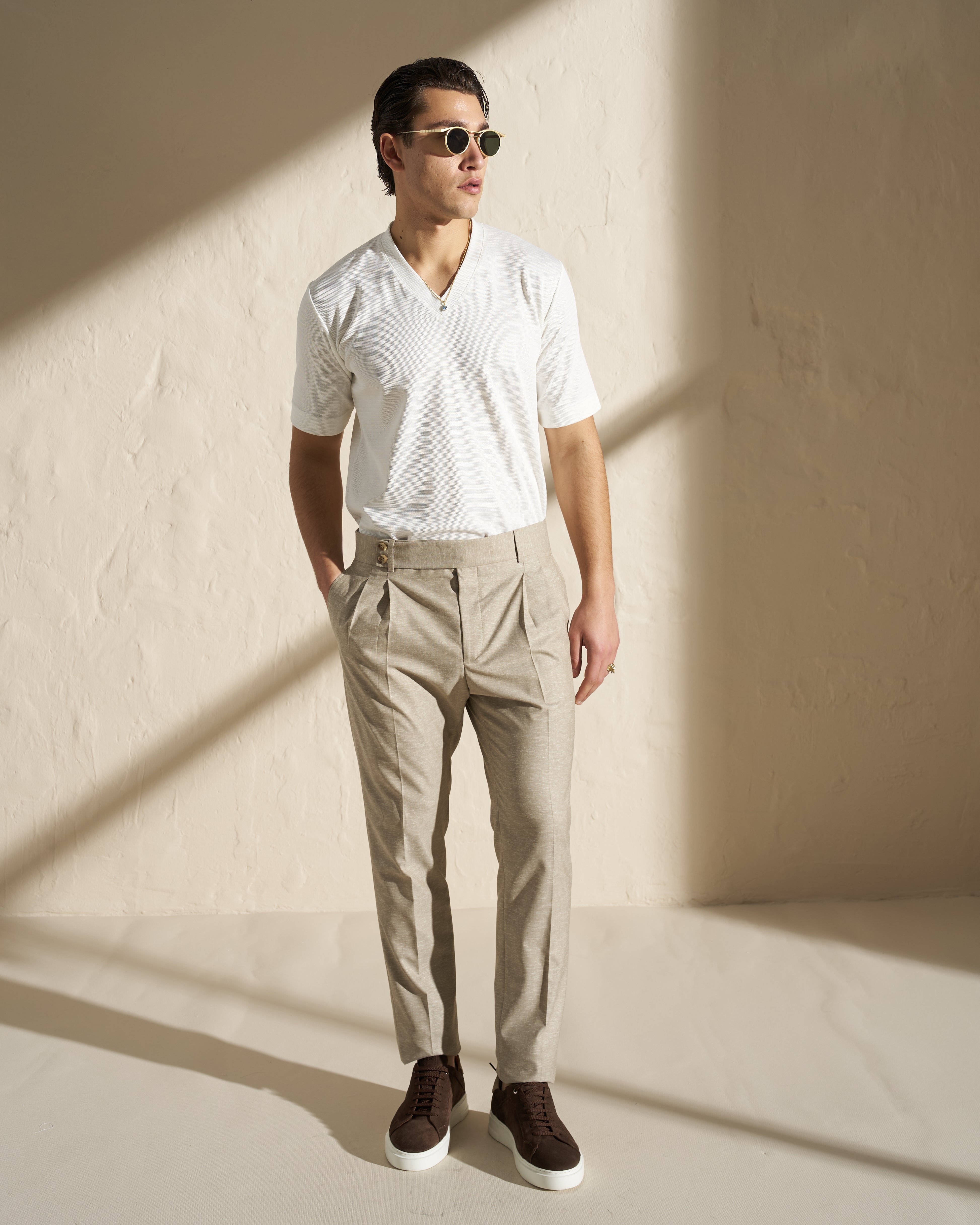 V-Neck Knitted T-Shirt