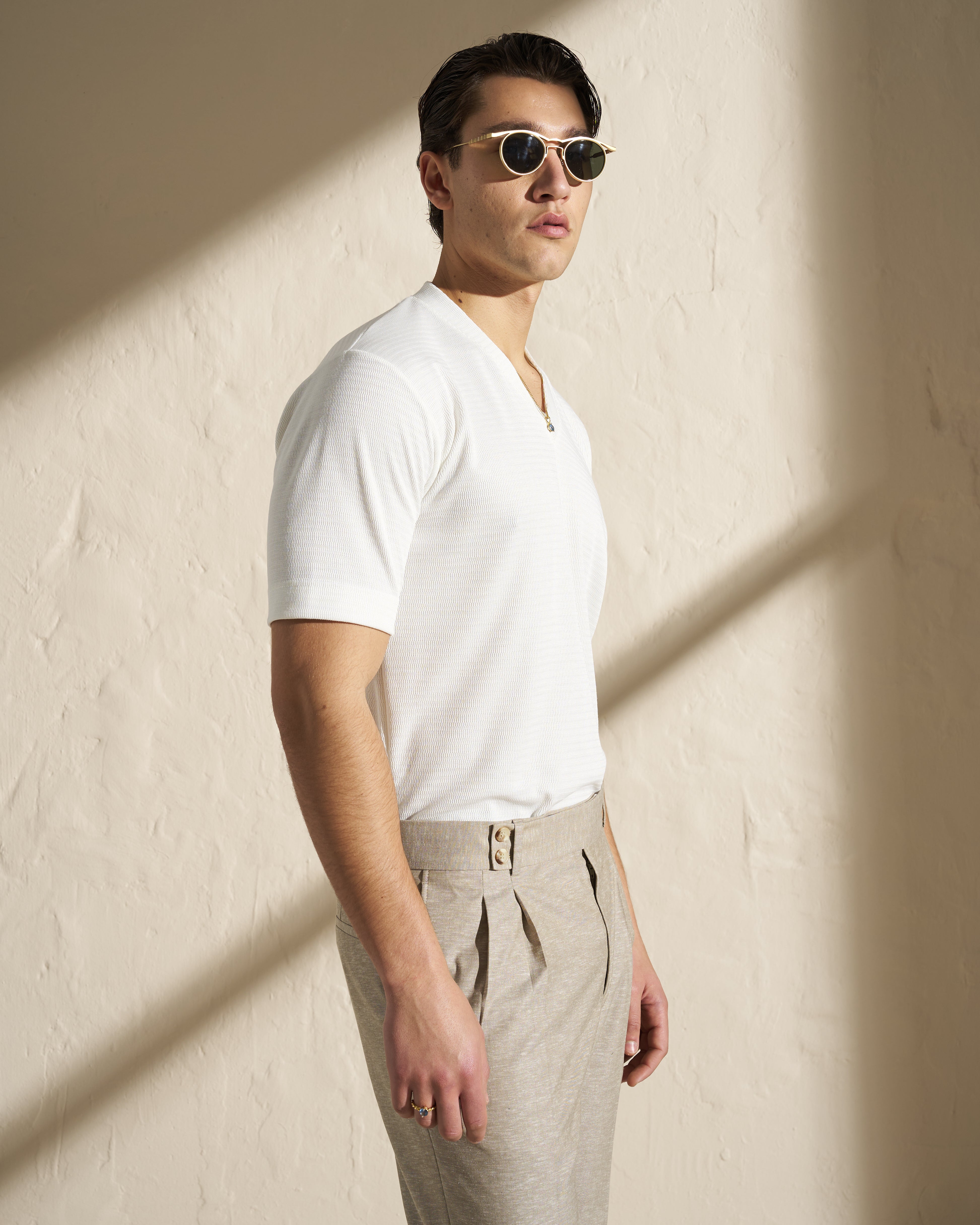 V-Neck Knitted T-Shirt