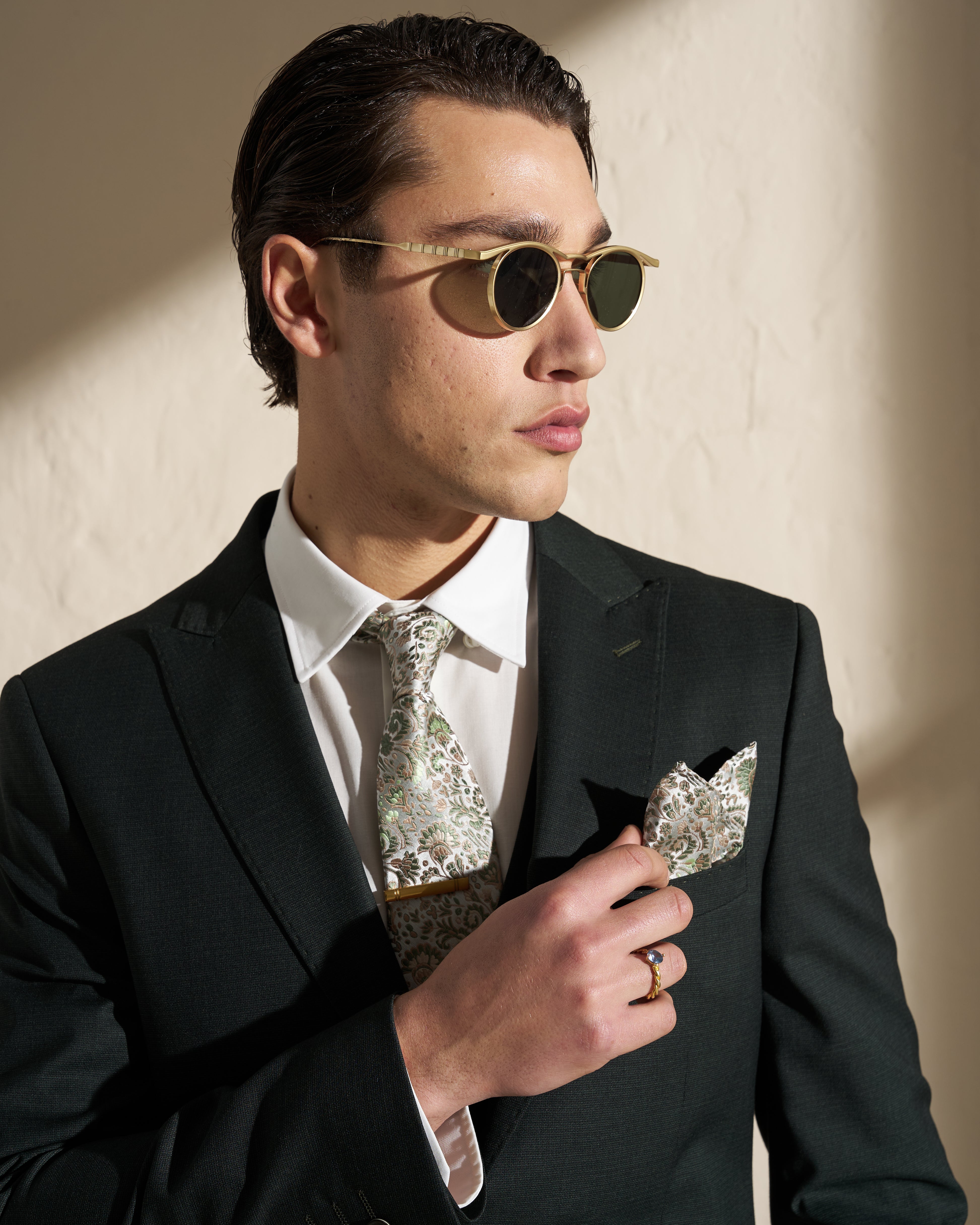 Men’s Three-Piece Suit – Dark Green