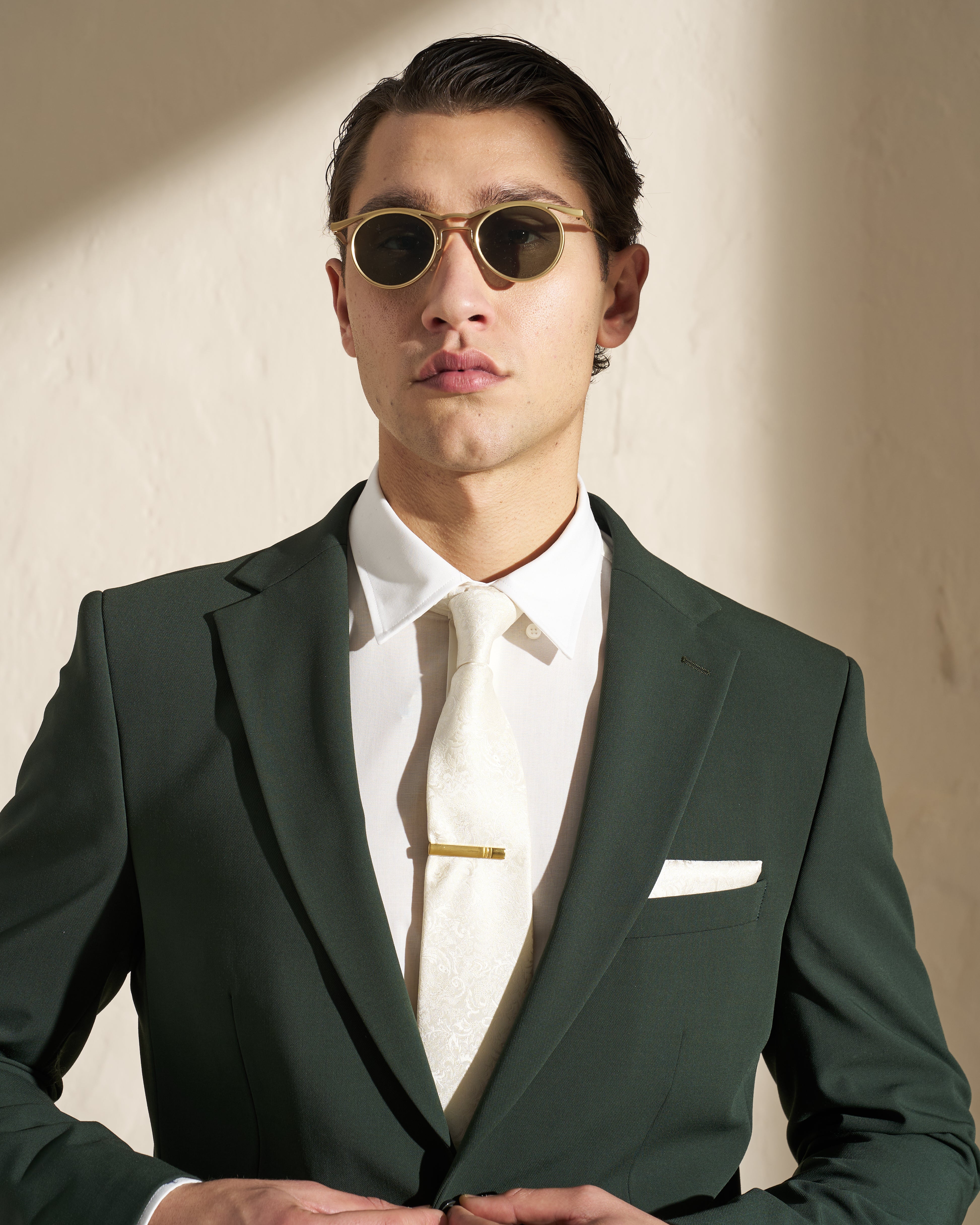 Men’s Three-Piece Suit – Dark Green