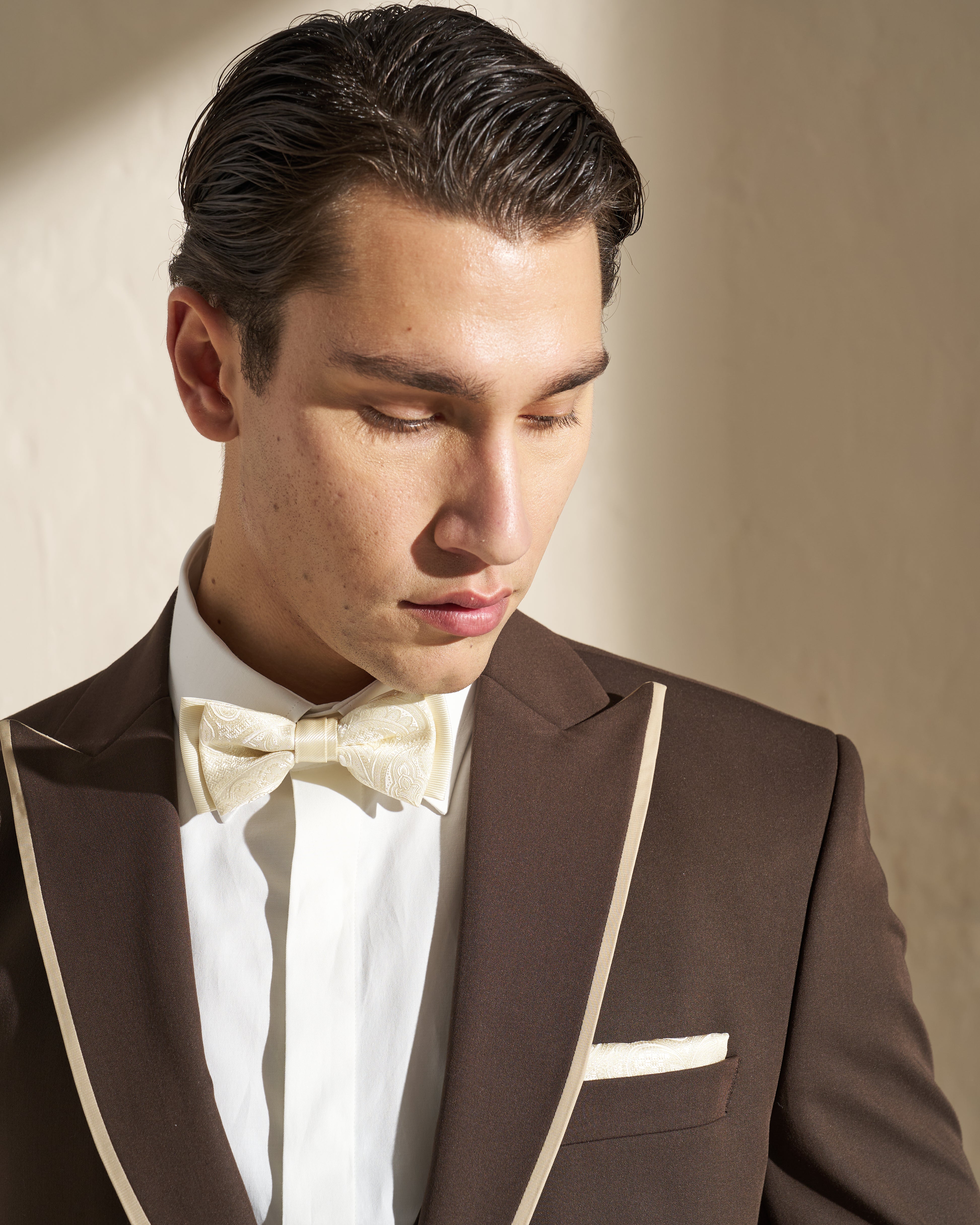 Men’s Three-Piece Tuxedo – Chocolate Brown