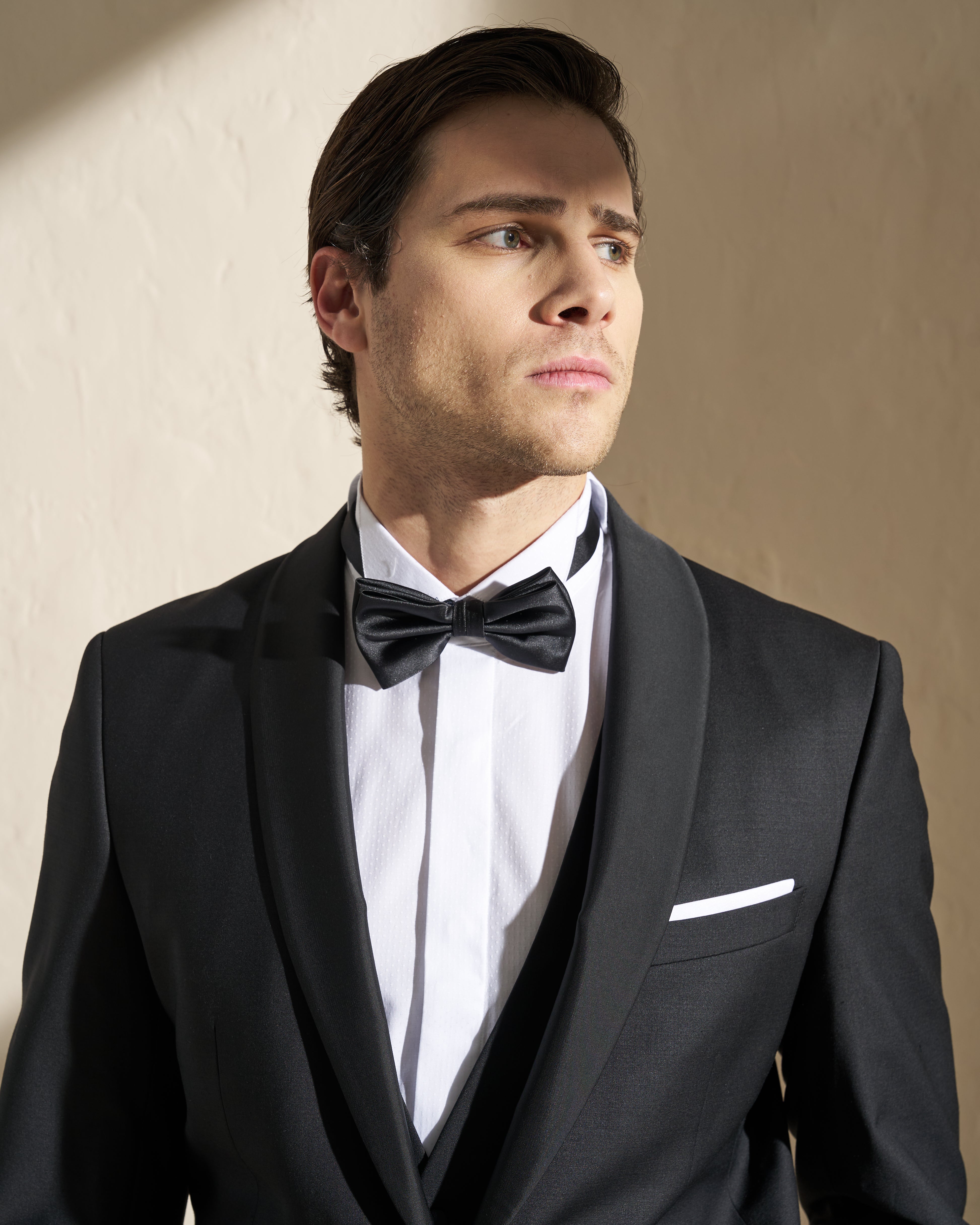 Men’s Three-Piece Smoking Suit – Black