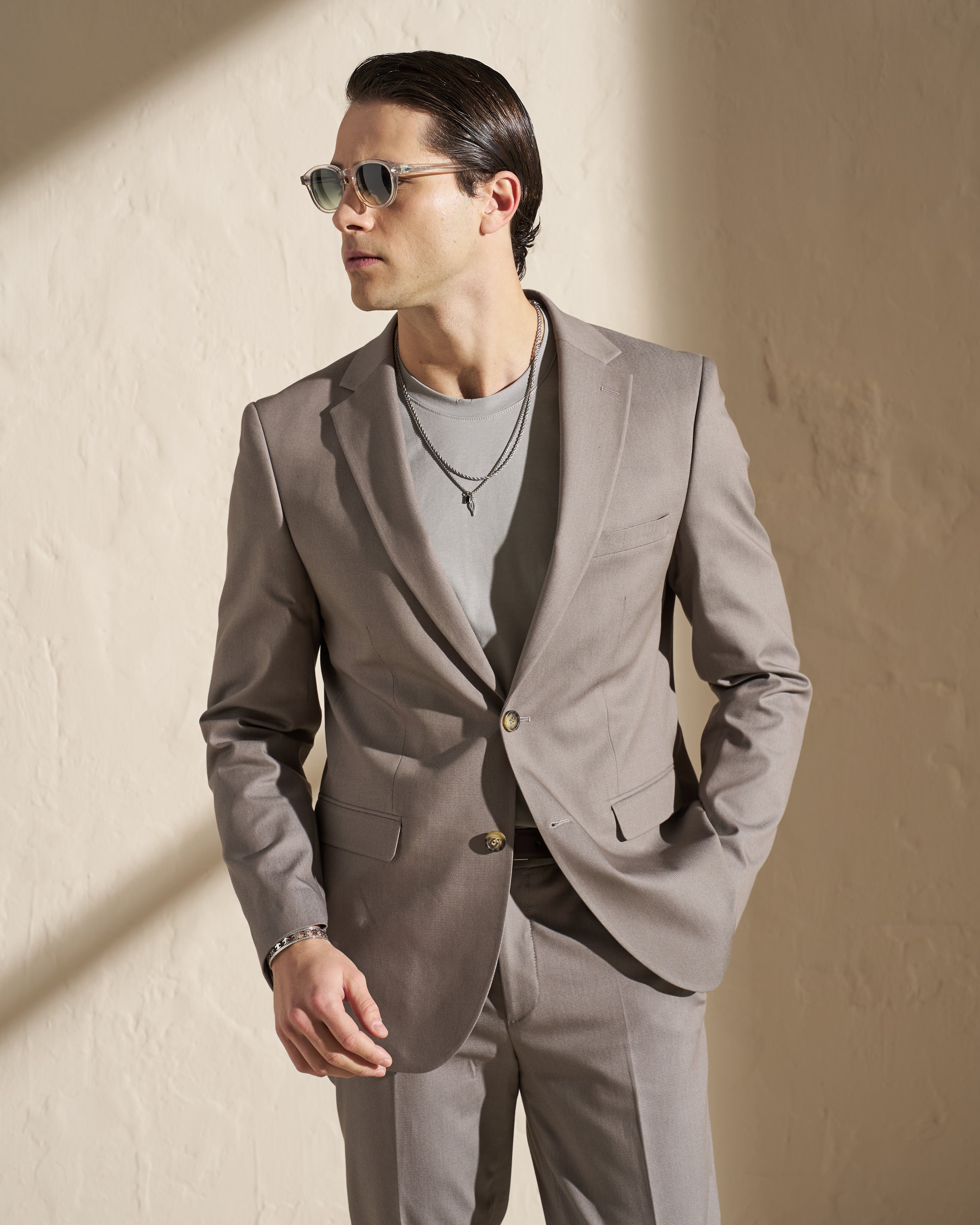 Men’s Two-Piece Suit – Taupe Grey