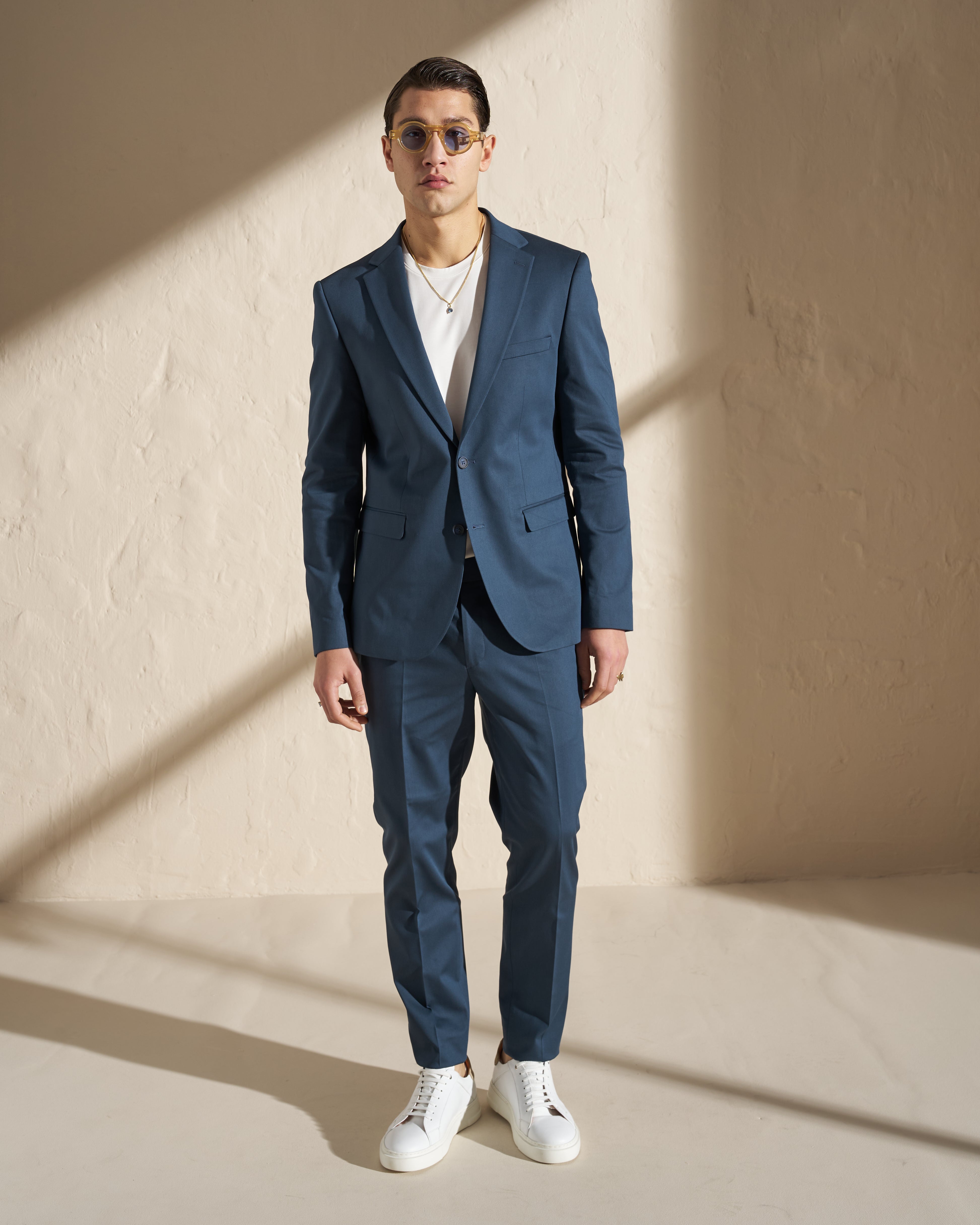 Modern Blue Tailored Suit